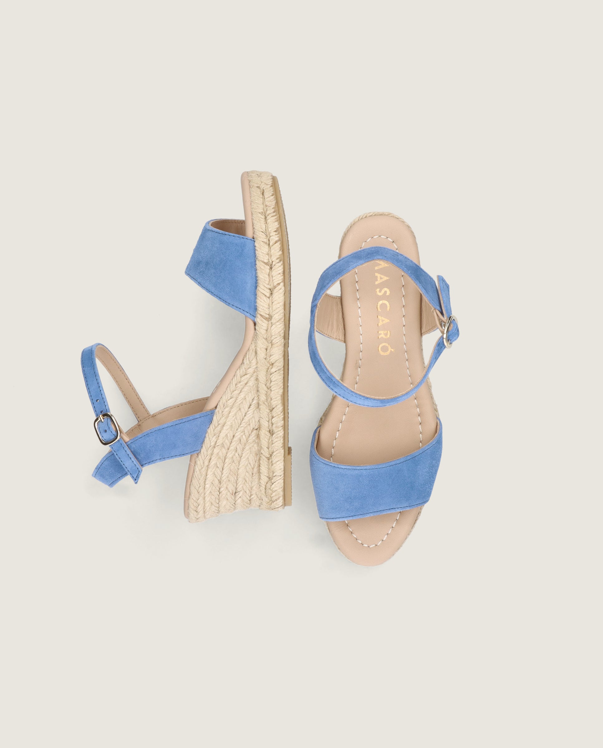 Alpargatas Esparto Deborah Azules Ante