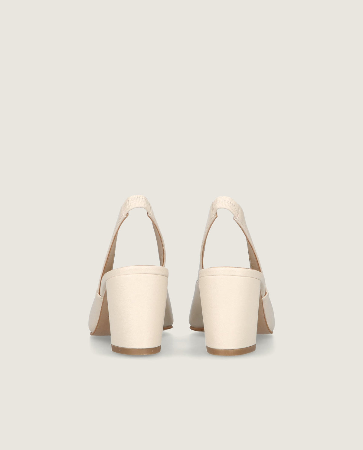 Phoebe White Leather Pumps
