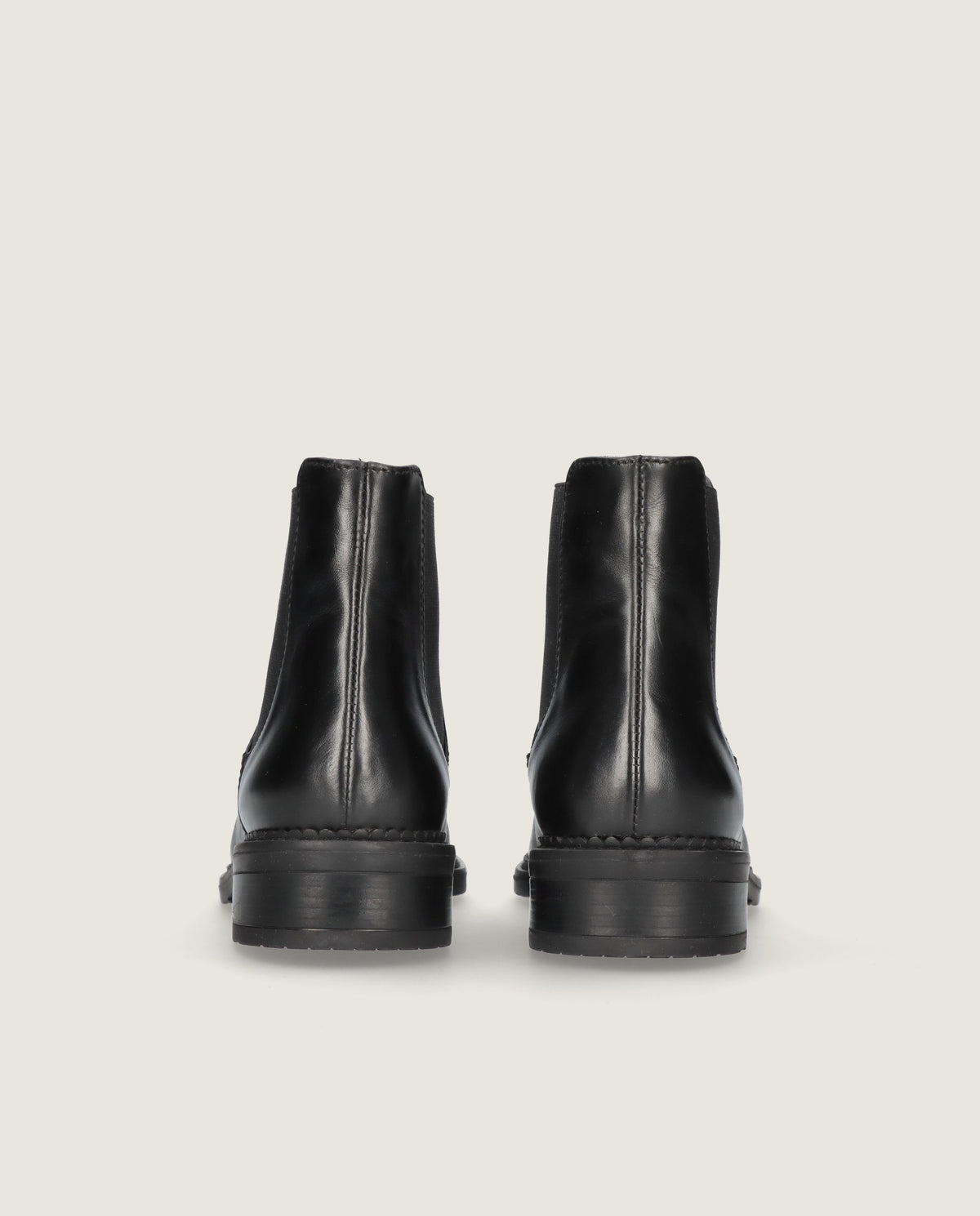 Bottes en cuir noir Napoli