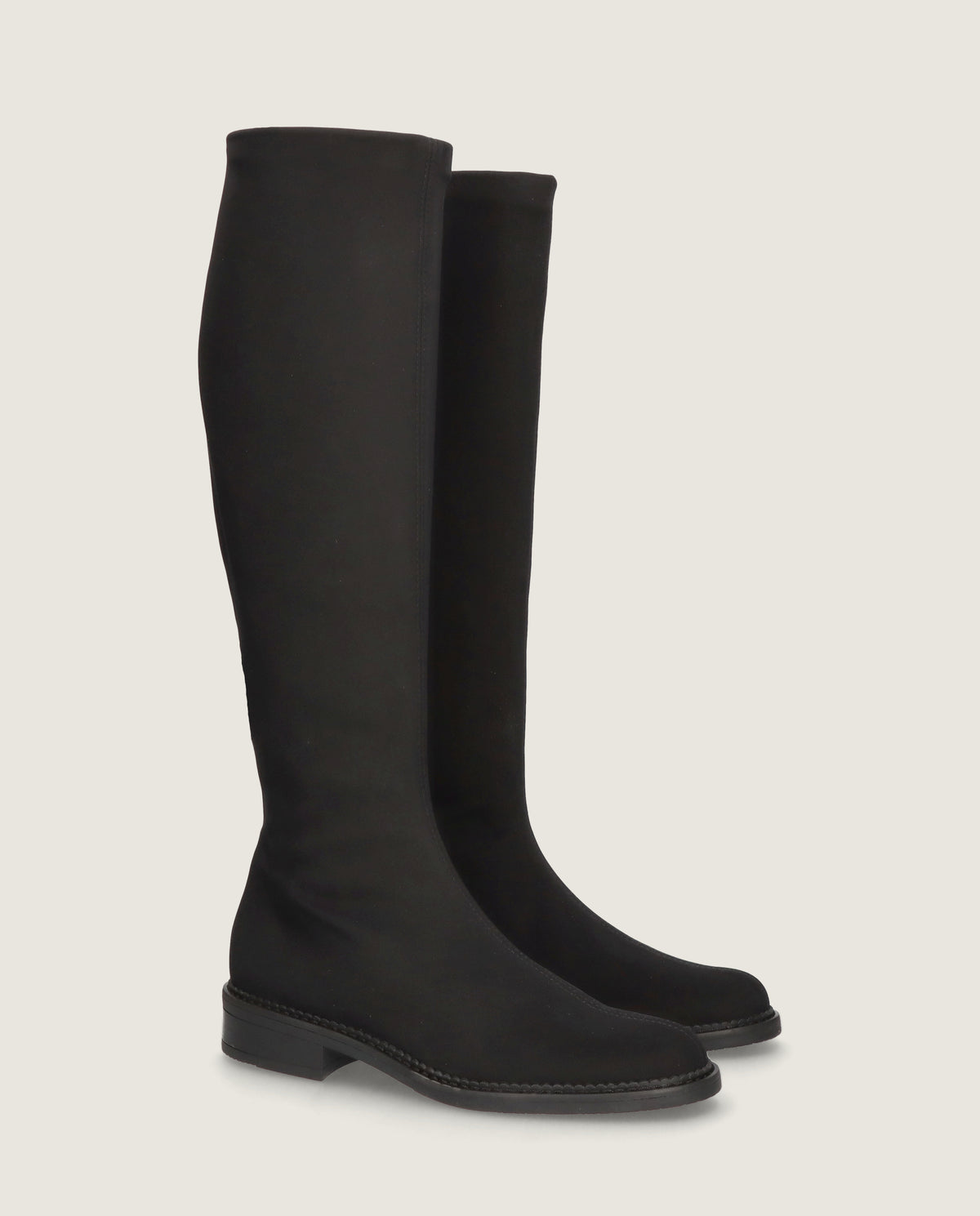 Bottes Stretch Cuir Noir Style Anouk 1969 Made In Italy - Taille 42 - Très Haut Talon Aiguille