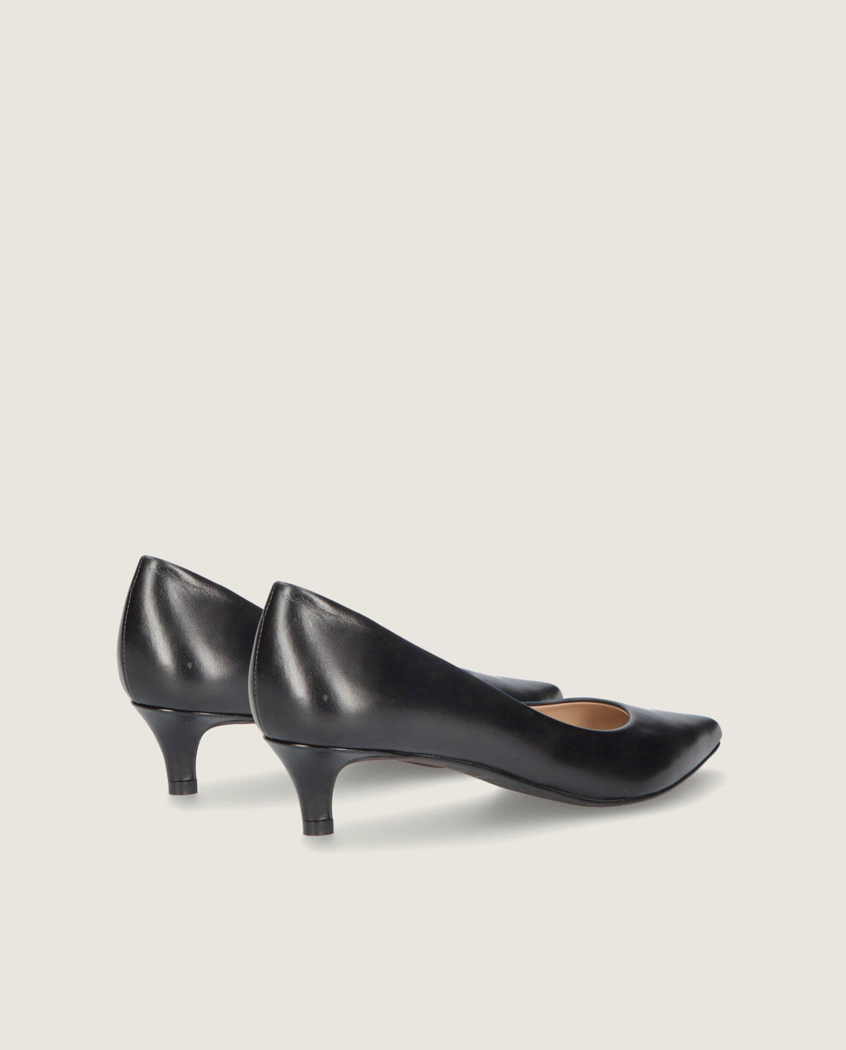 Holly Black Leather Pumps