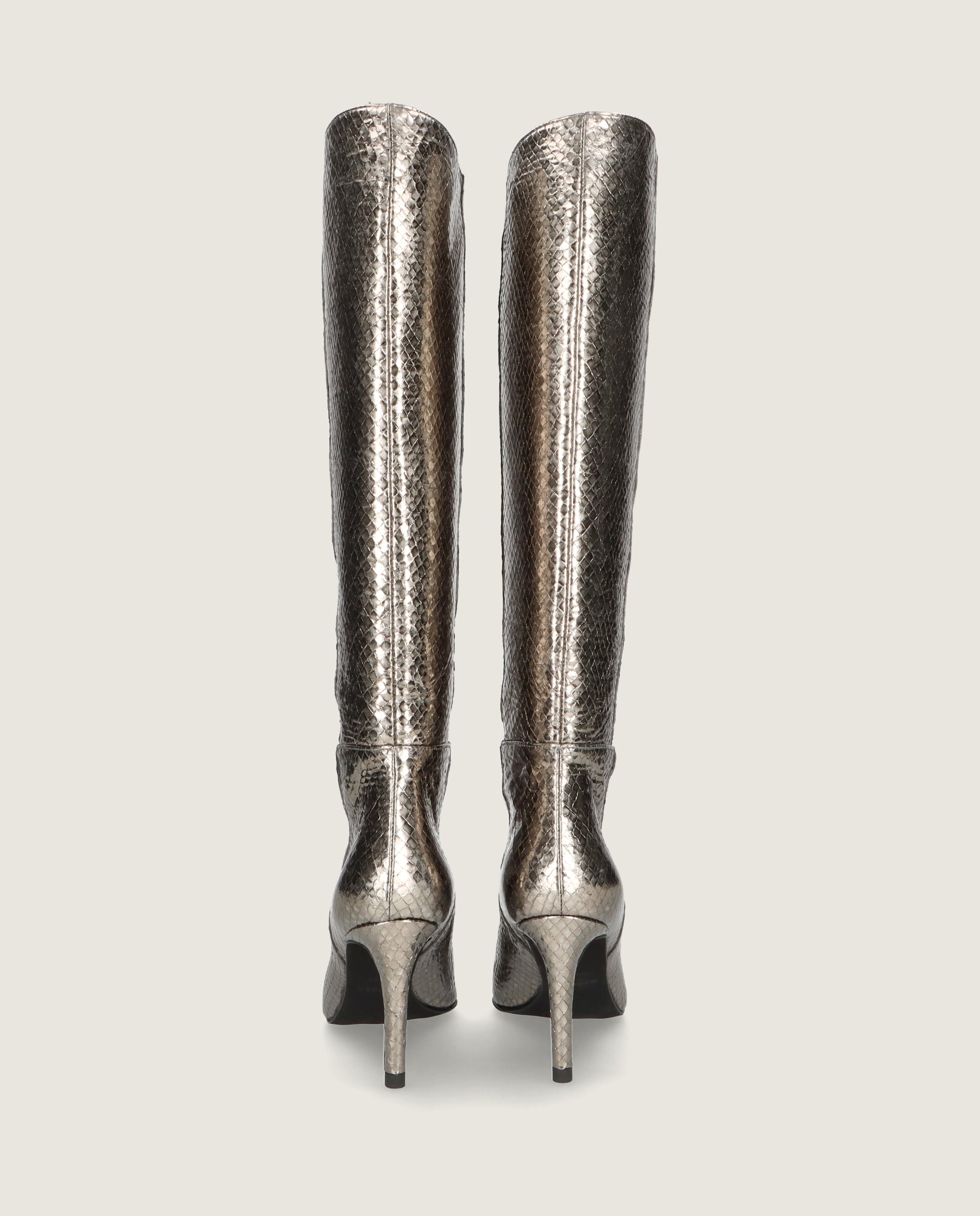 Botas Renata Plateados Pieles metalizadas