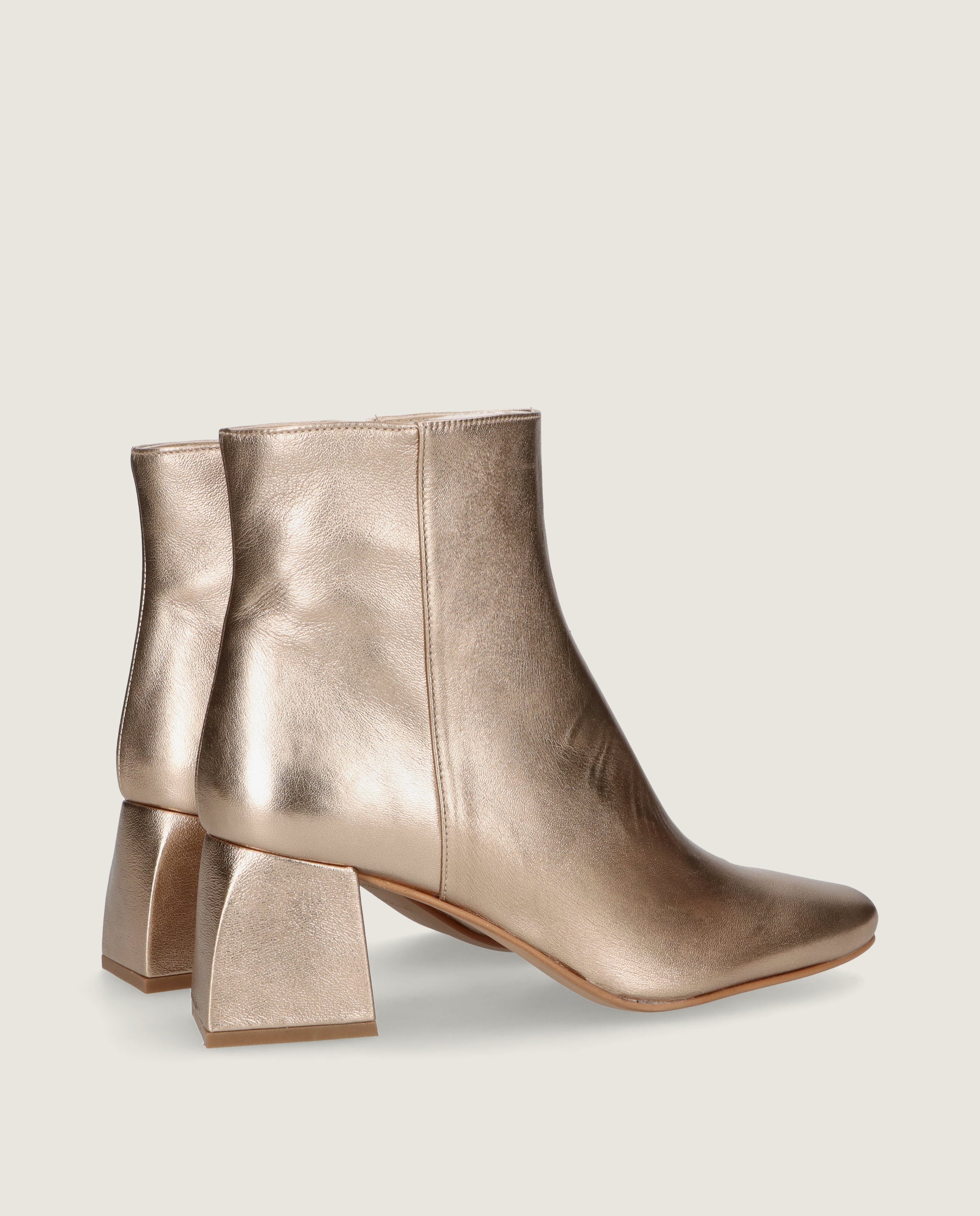 Botines Freja Dorados Pieles metalizadas