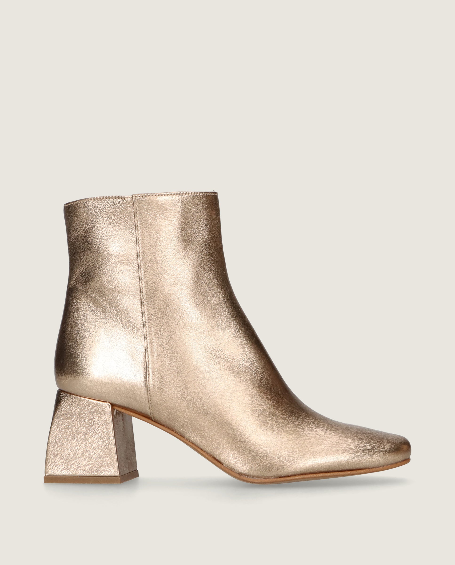 Botines Freja Dorados Pieles metalizadas