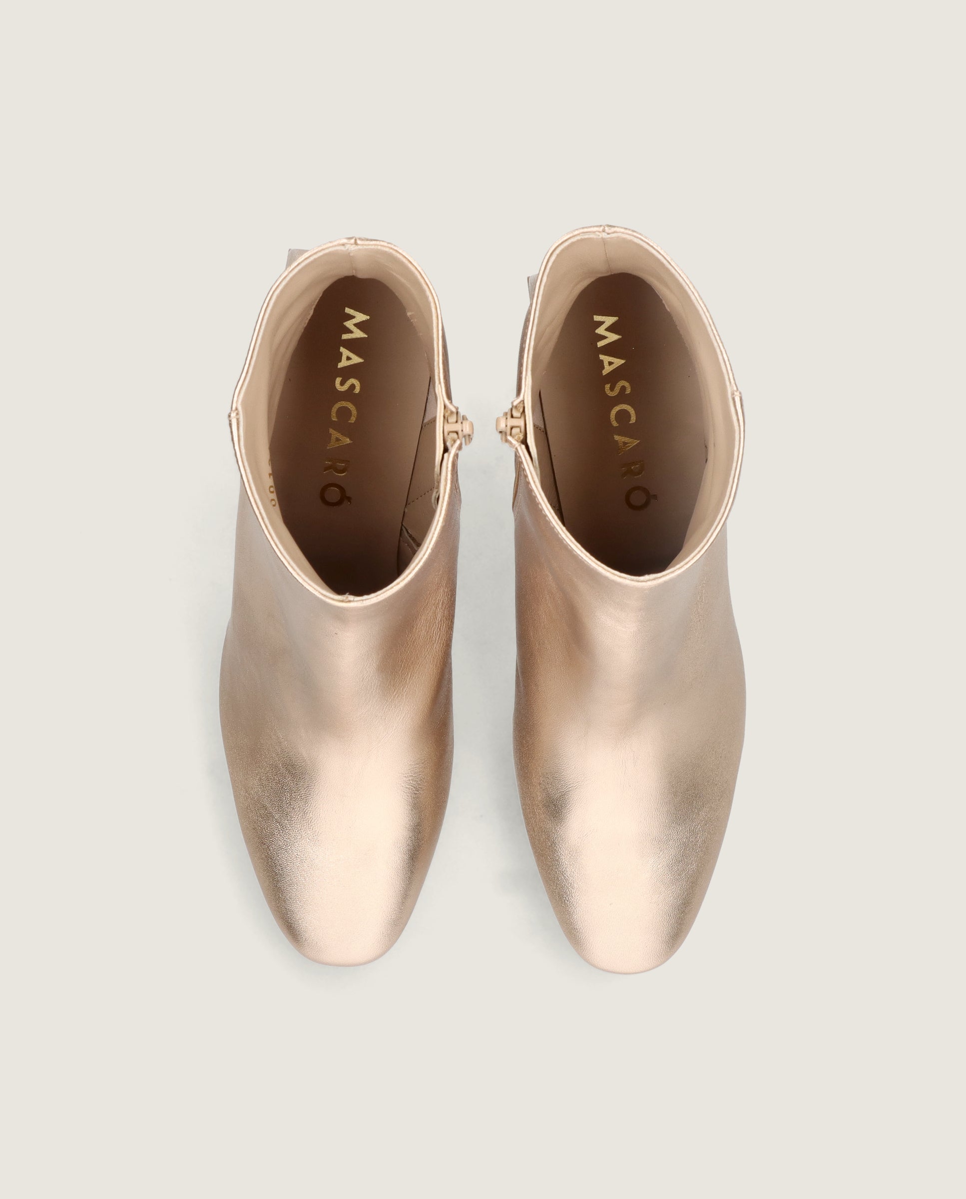 Botines Freja Dorados Pieles metalizadas