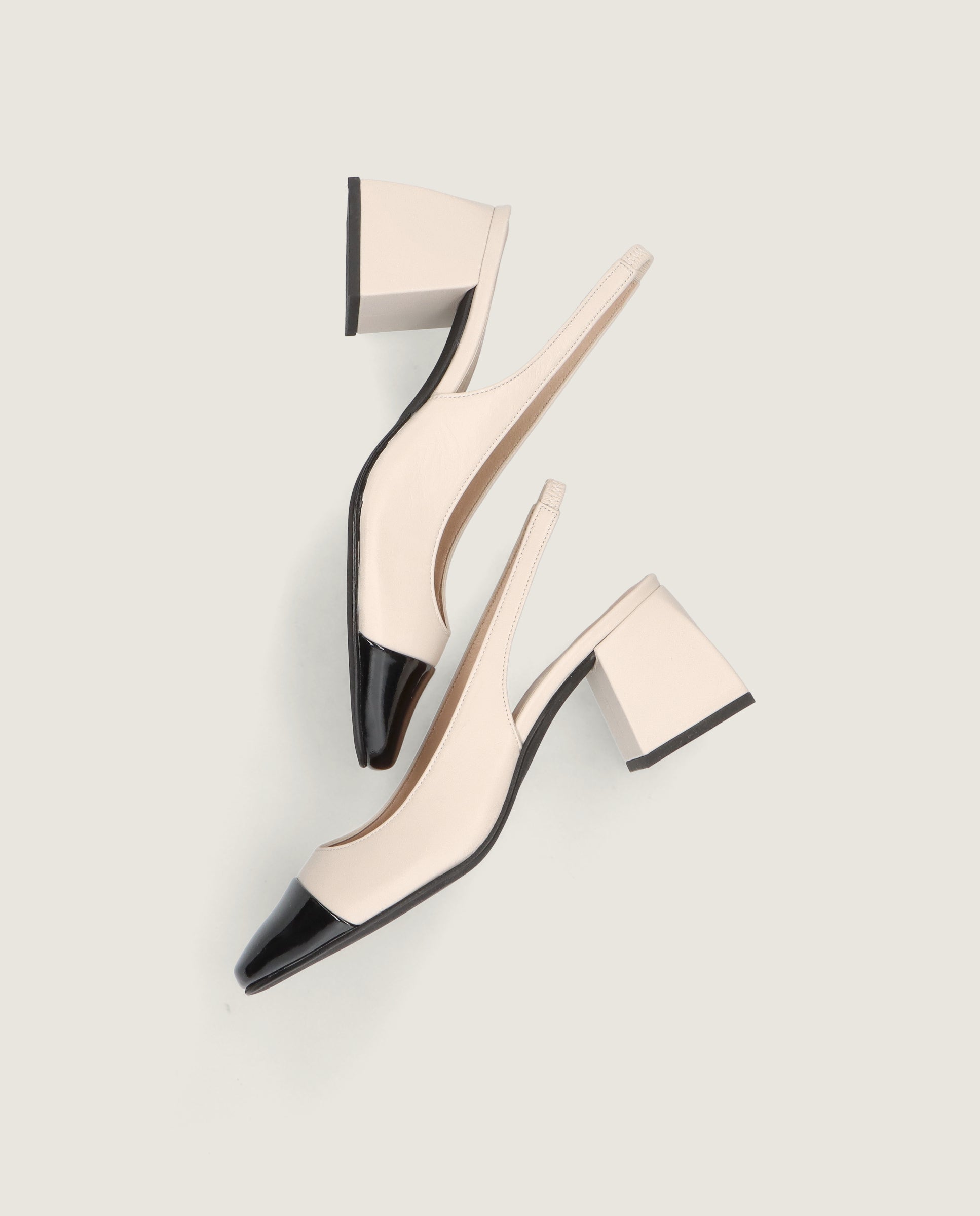 Freja White Leather Pumps