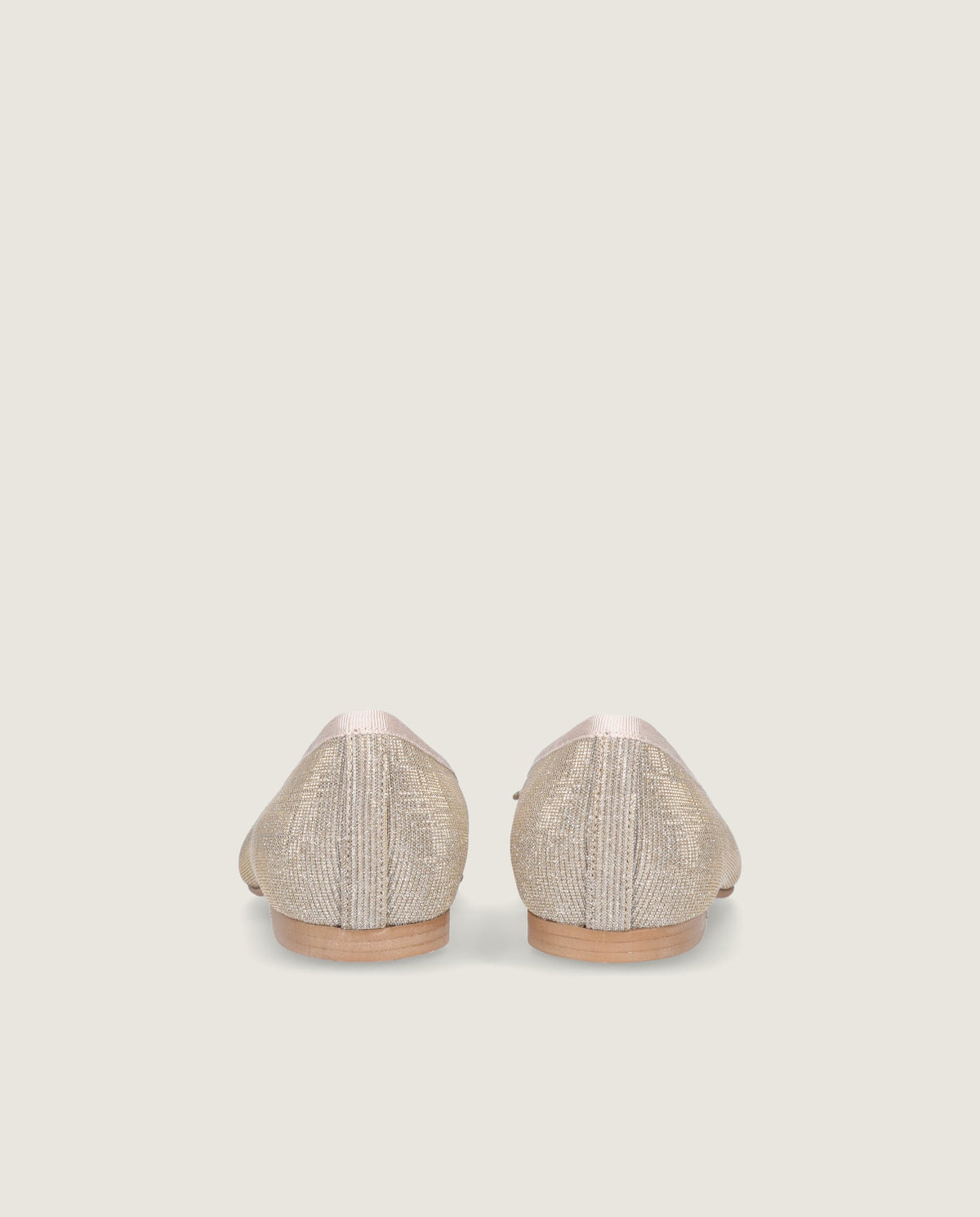 Audrey Silver Woven Ballet Flats