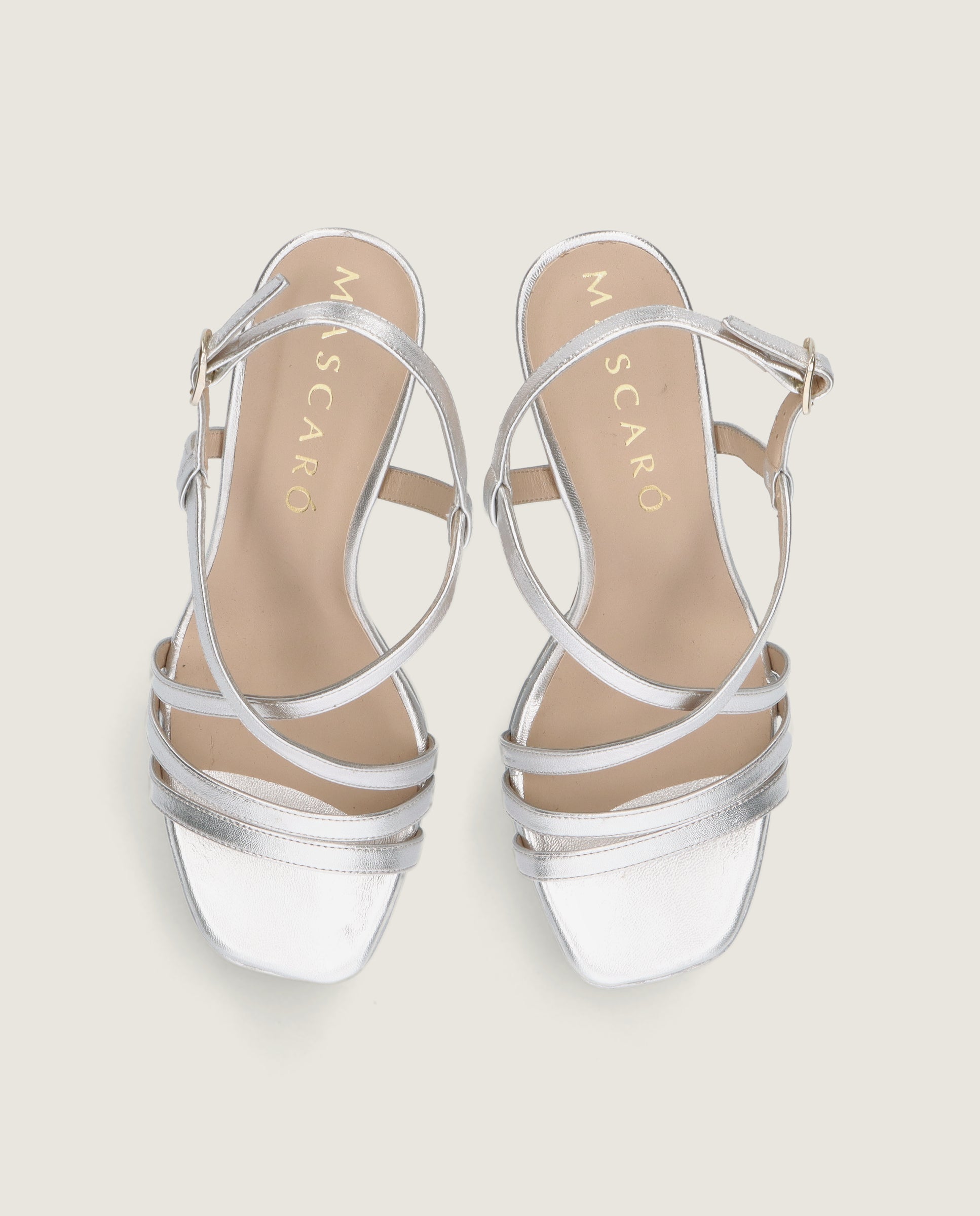 Vista alternativa de Sandalias Mykonos Plateados Pieles metalizadas por Mascaro