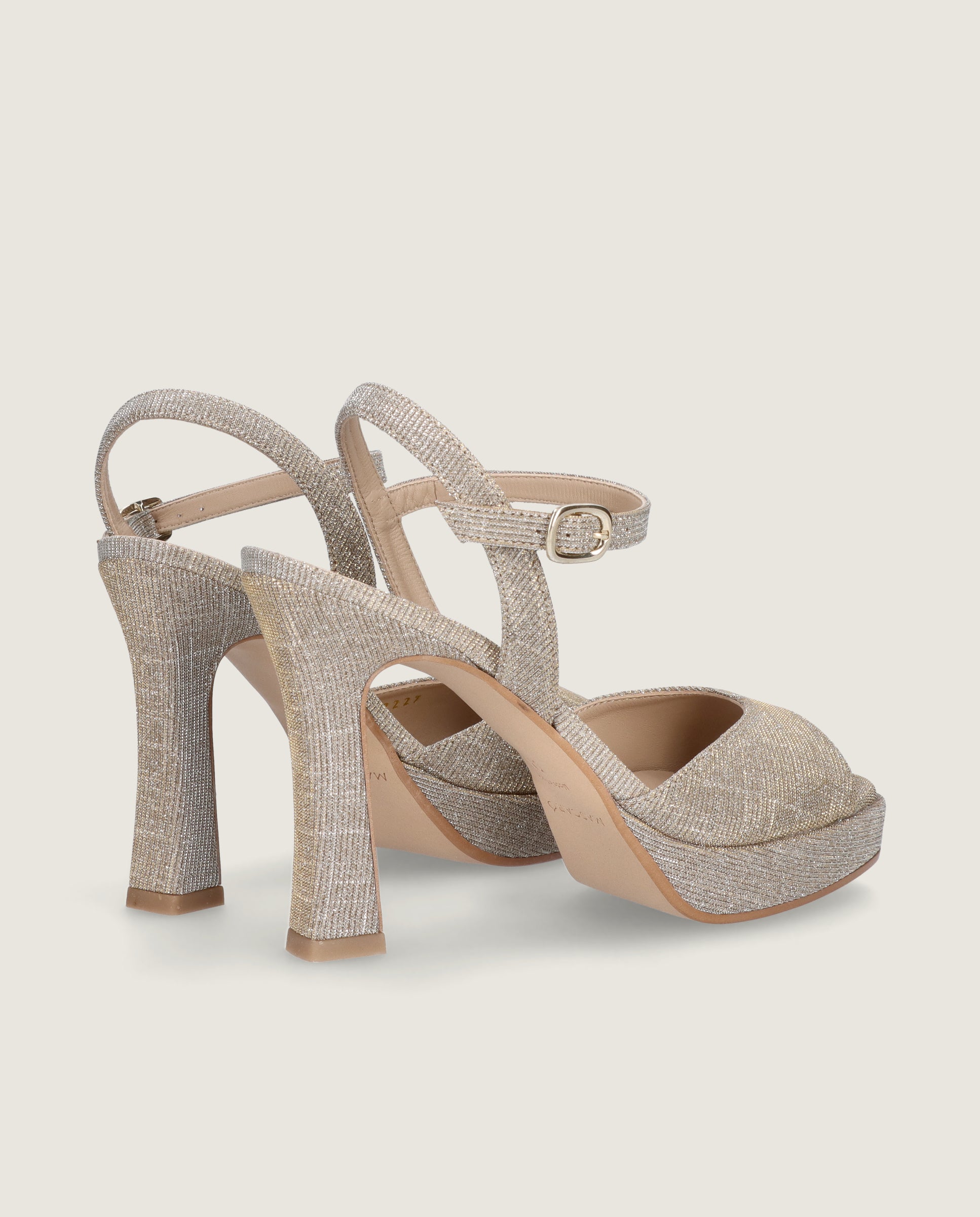 Sandalias Mykonos Plateados Tejidos