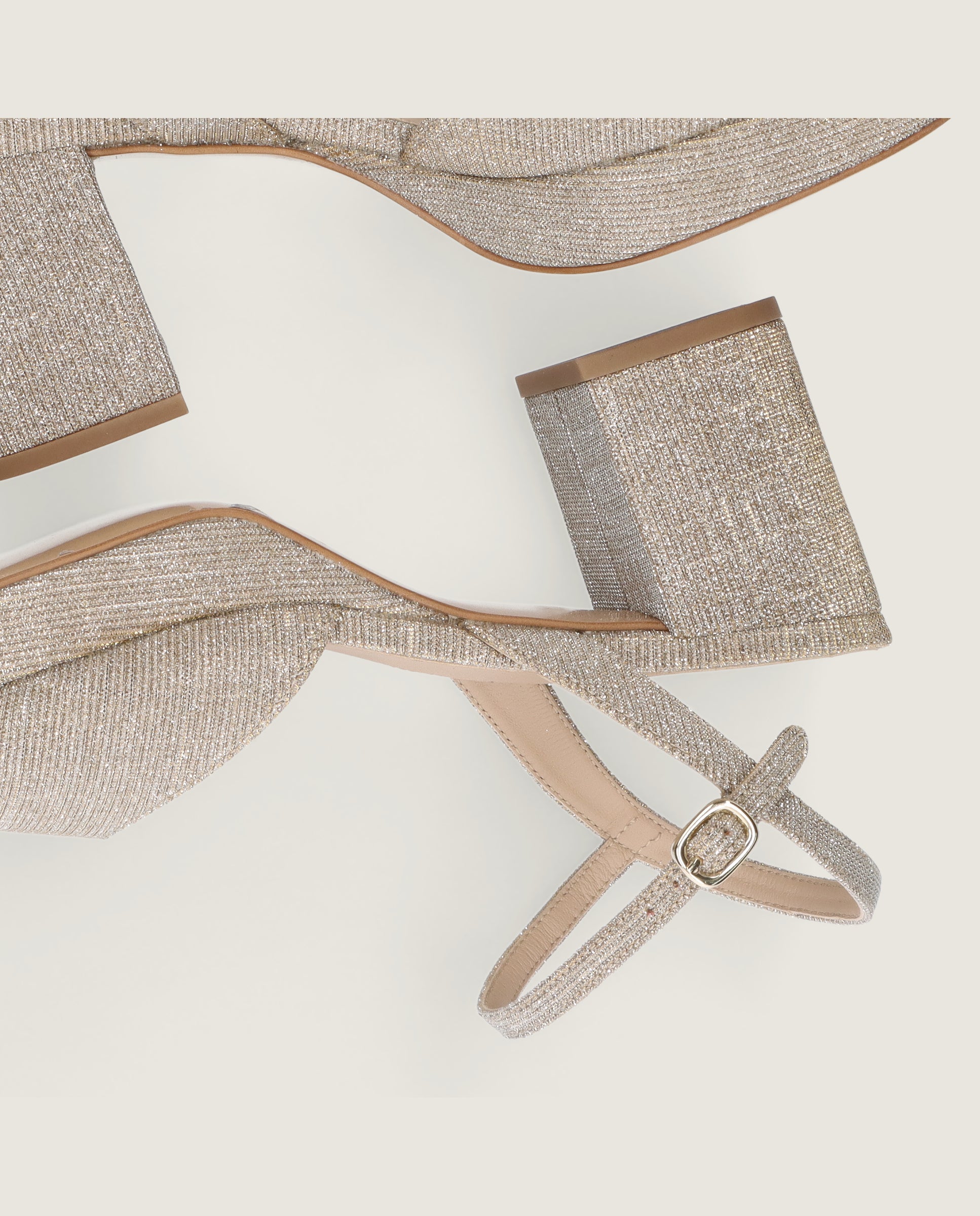 Sandalias Mae Plateados Tejidos