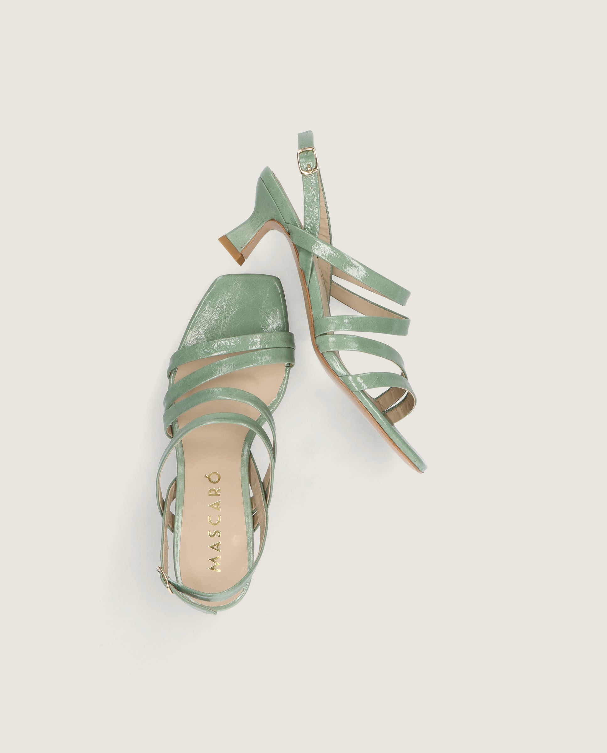Sandalias Mandy Verdes Piel