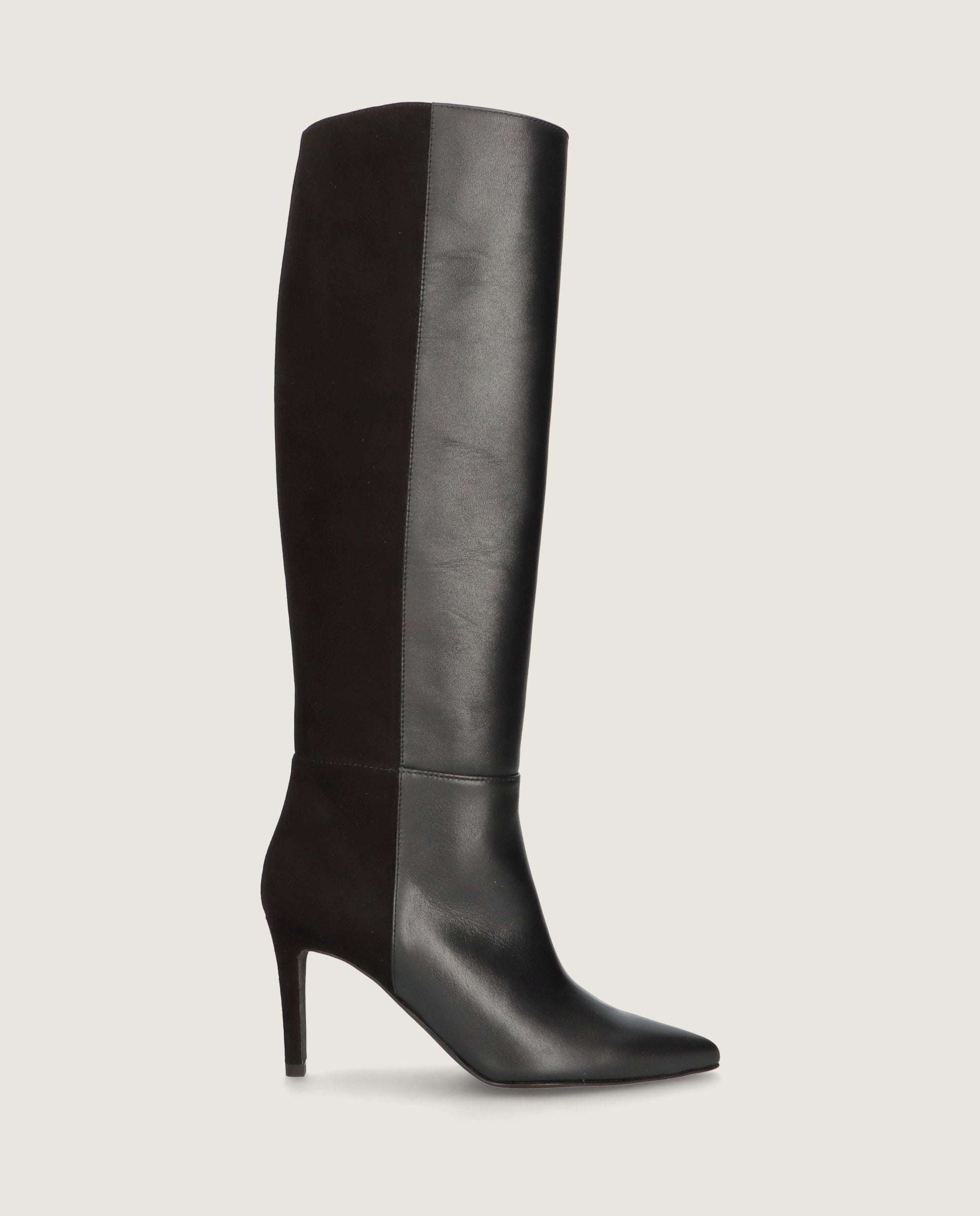 Renata Black Leather Boots