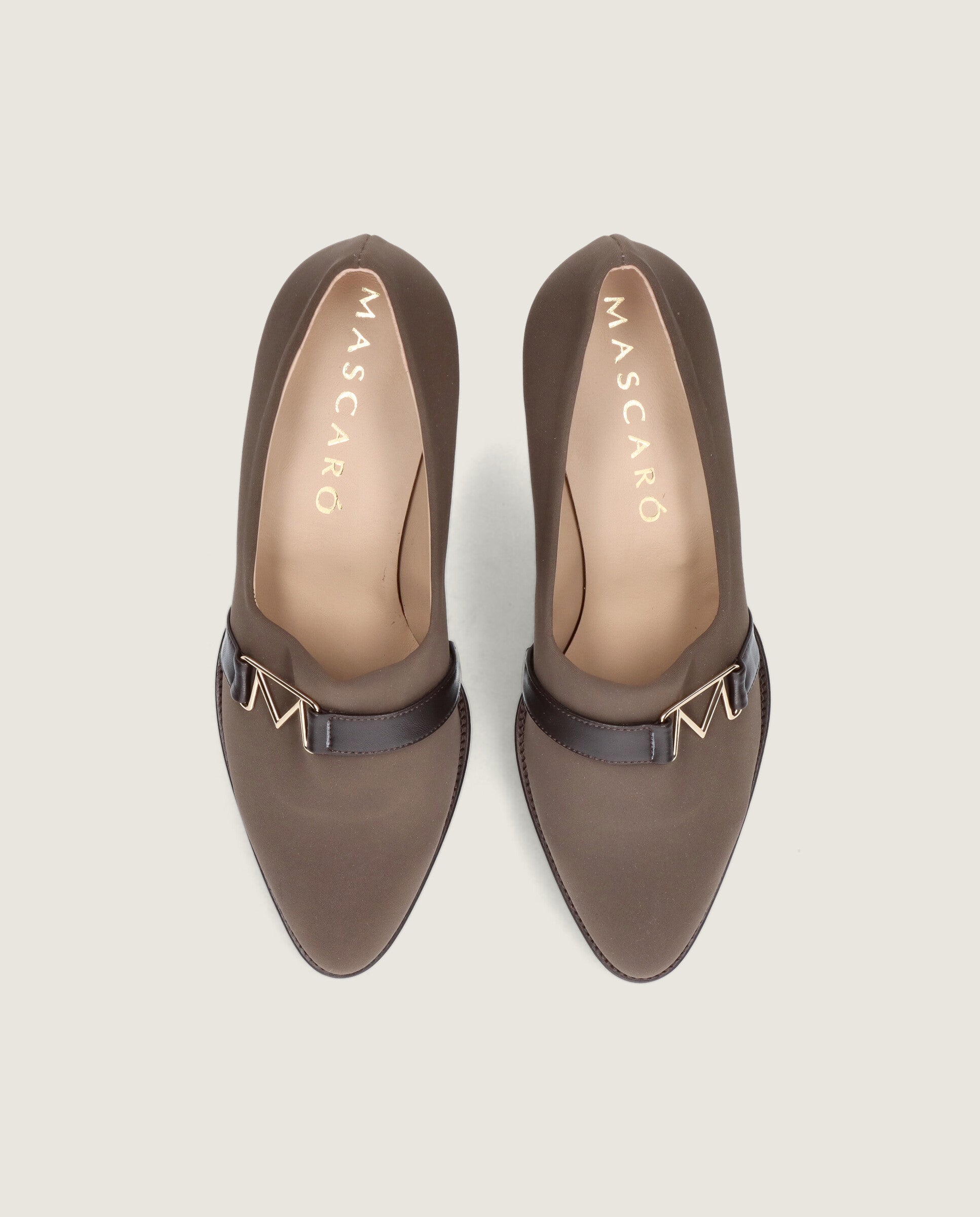 Zapatos Abotinados Cindy Marrones Tejidos