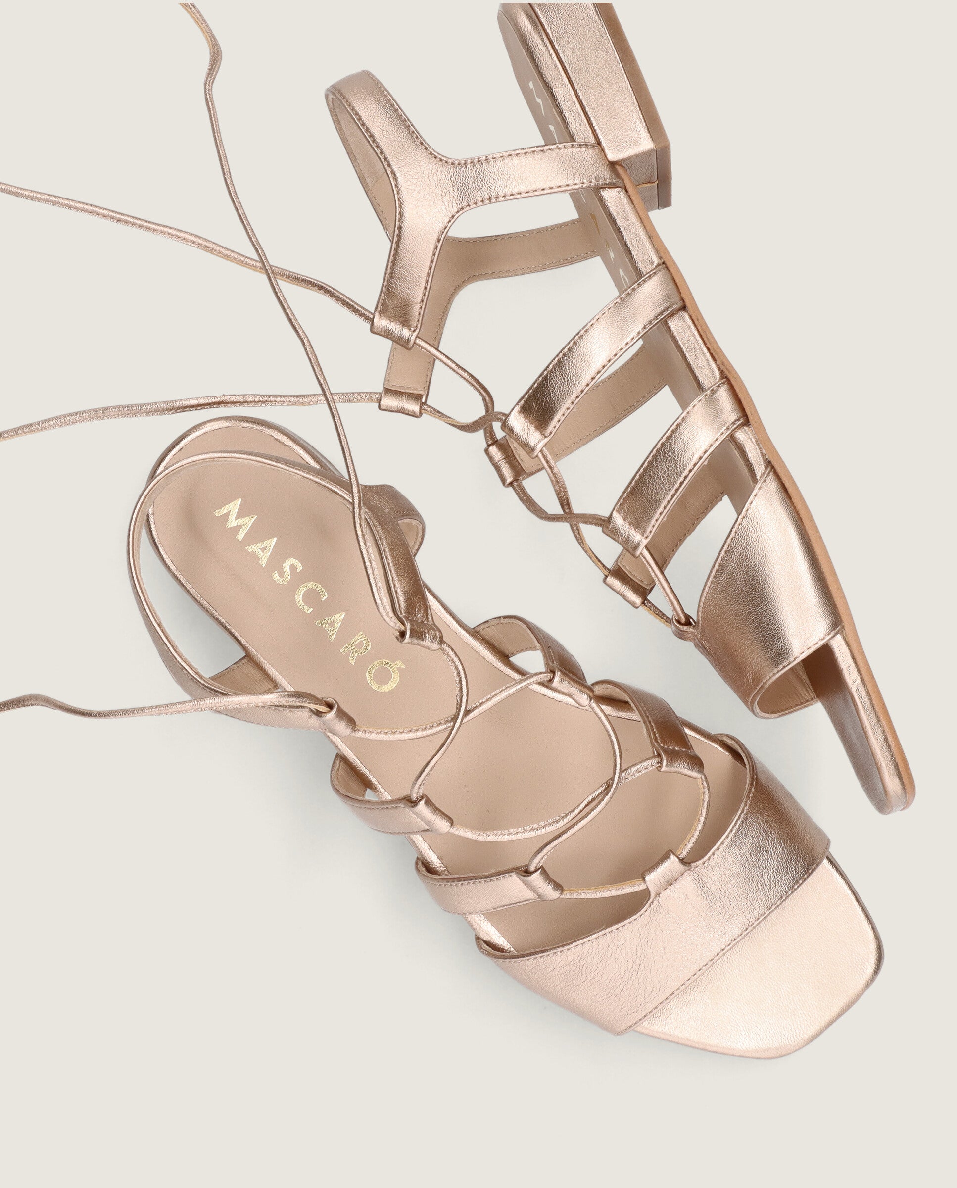 Sandalias Eva Dorados Pieles Metalizadas