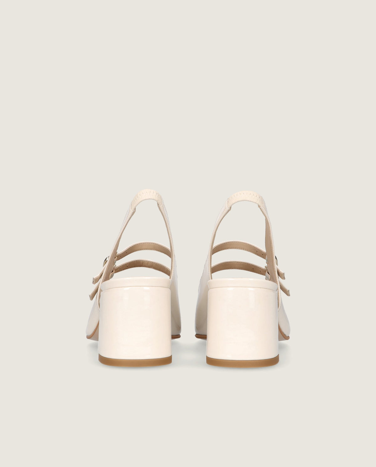 Escarpins en cuir verni blanc Khaterine