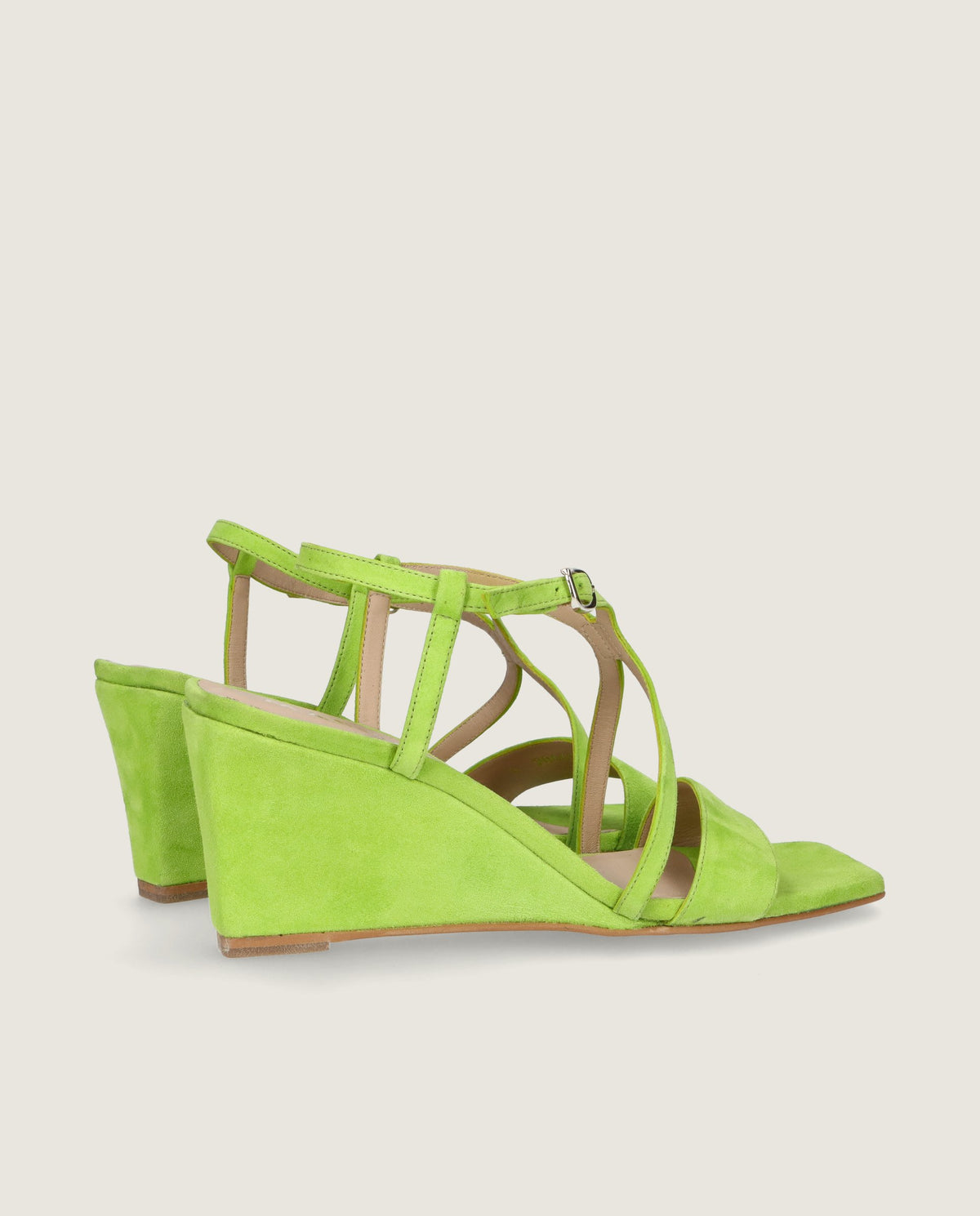 Grüne Stella Wildleder Sandalen