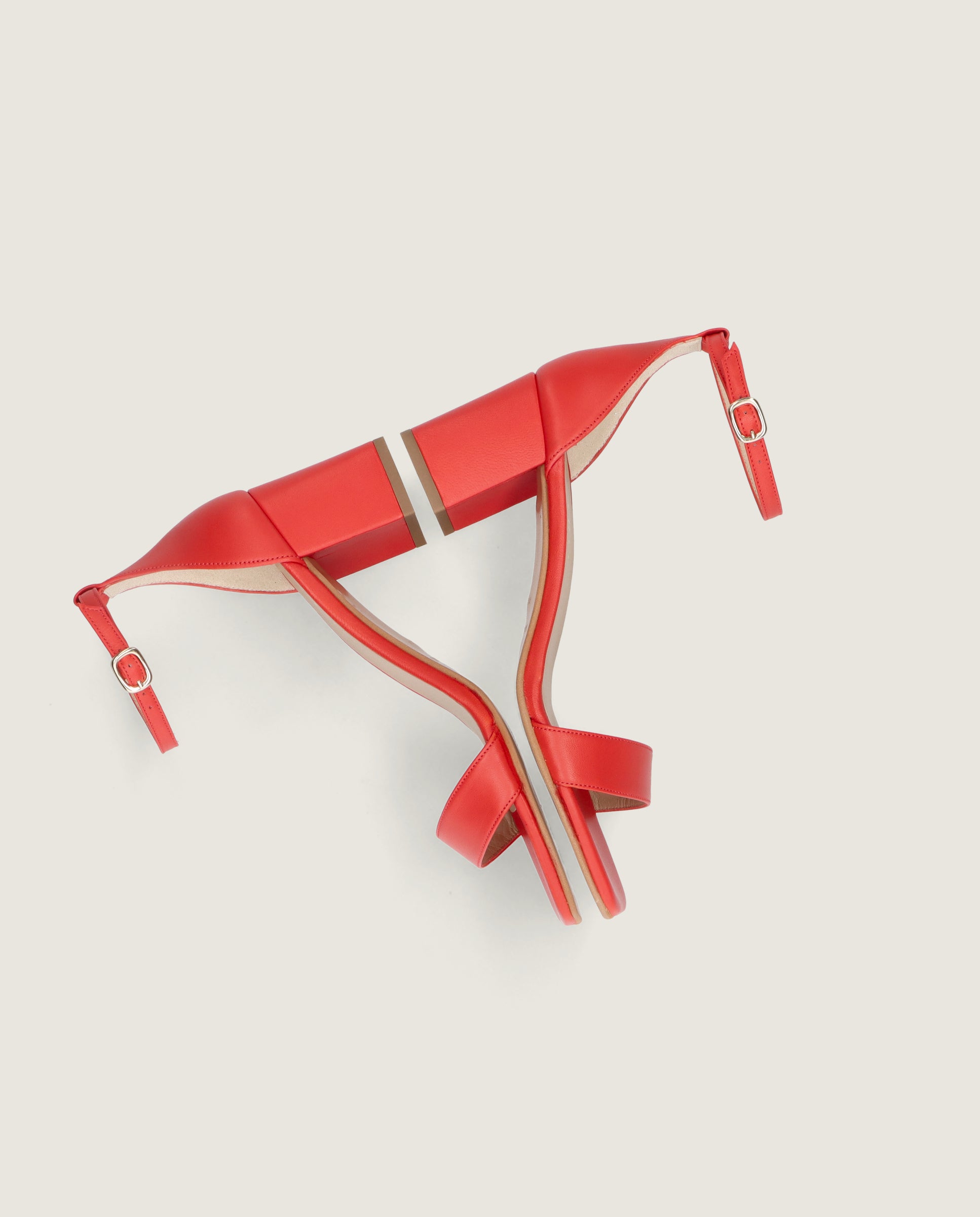 Sandalias Annie Rojos Piel