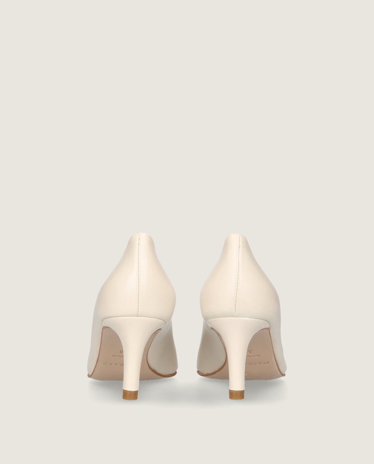 Phoebe White Leather Pumps