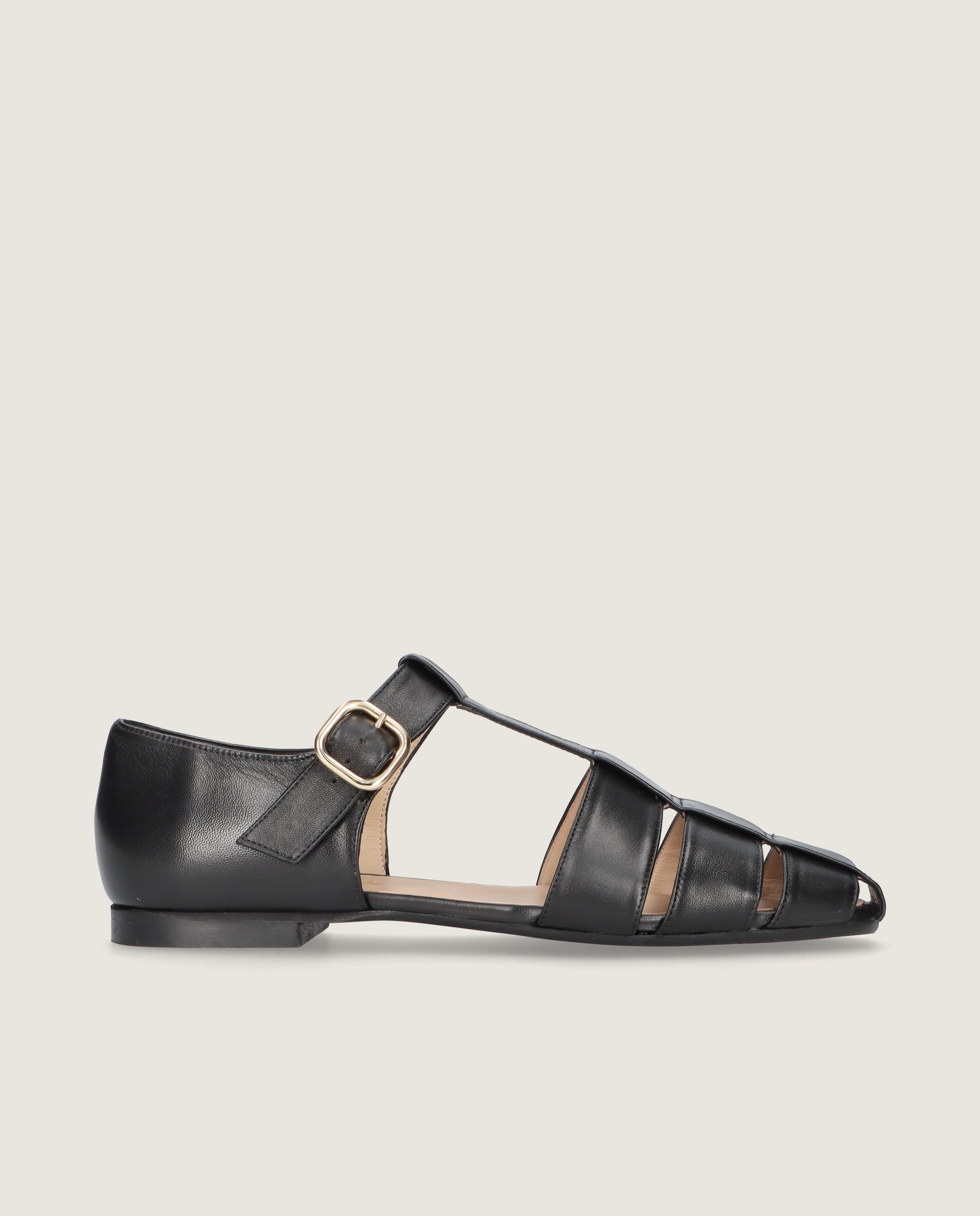 Sandalias Fede Negros Piel