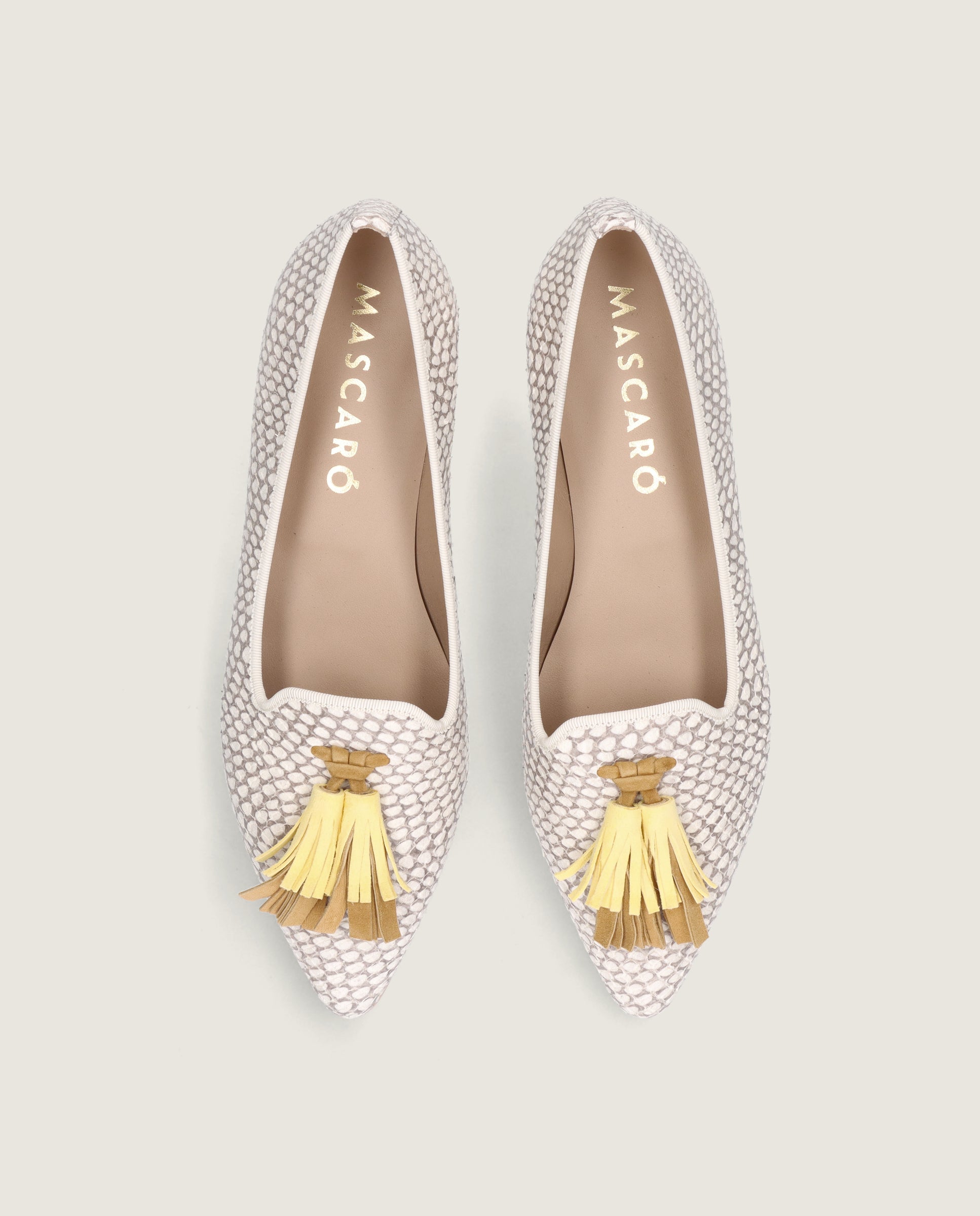 Loafers Elise Blancos Pieles Estampadas