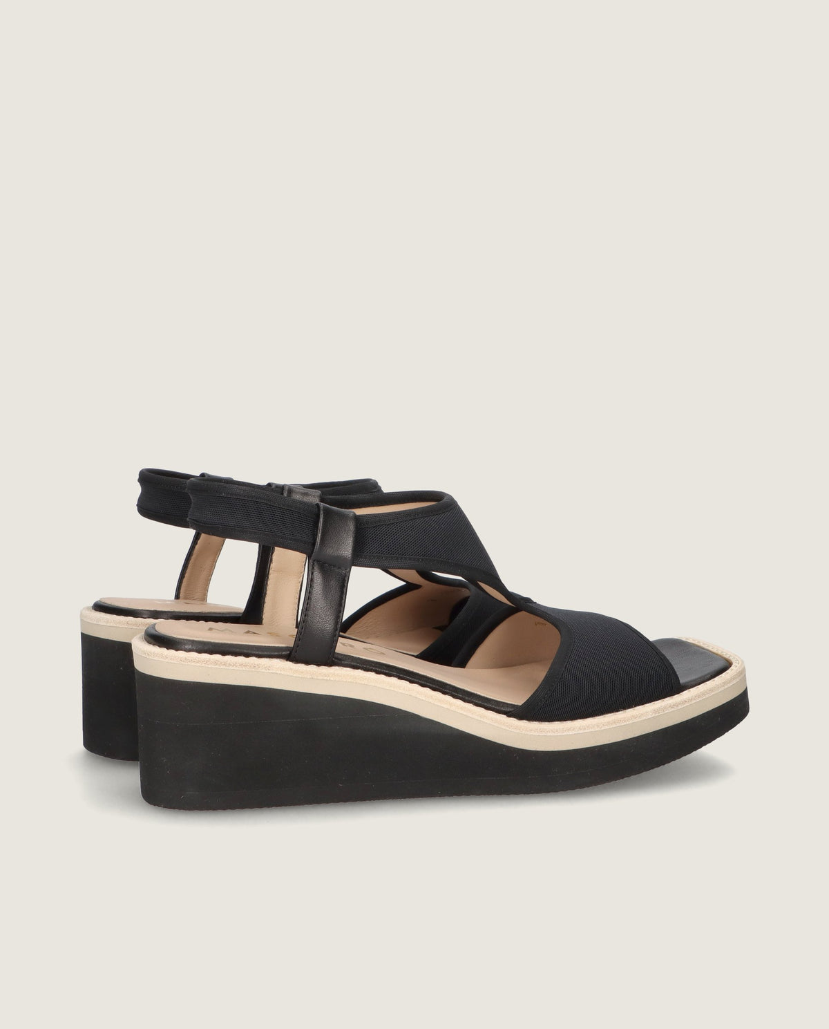 Gewebte Ariana Sandalen Schwarz