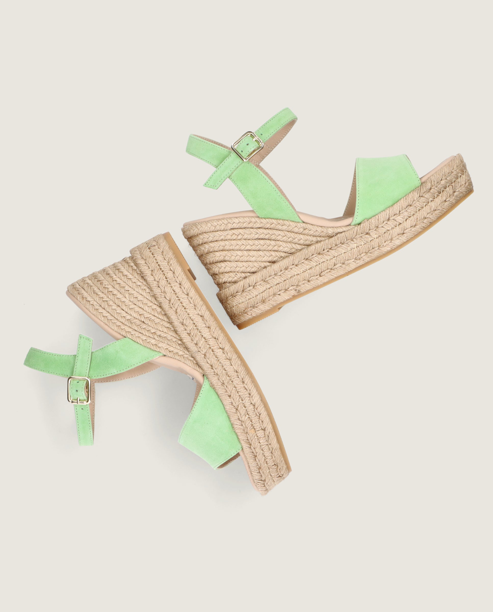 Alpargatas Esparto Gloria Verdes Ante