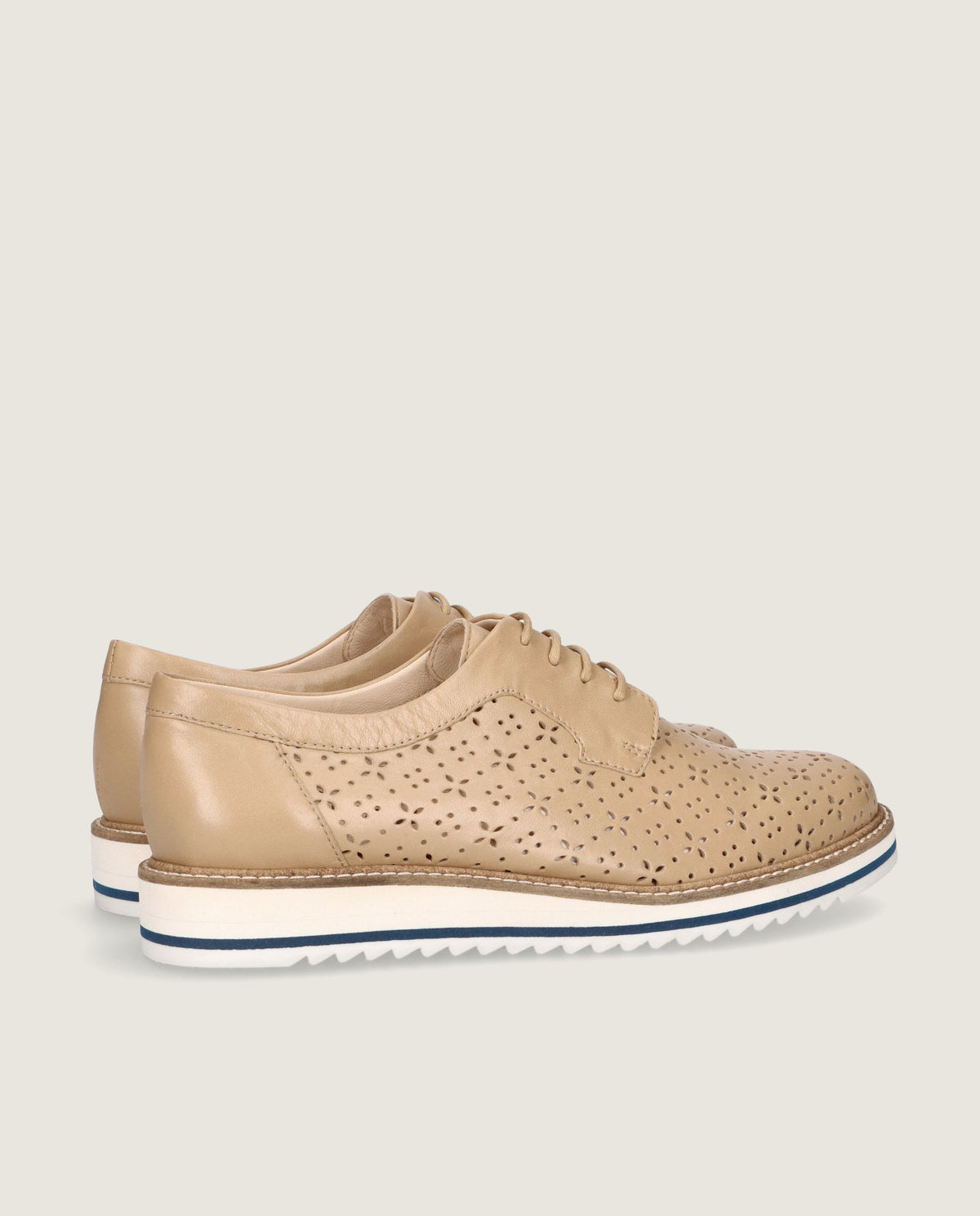 Donna Brown Leather Lace-up Shoes
