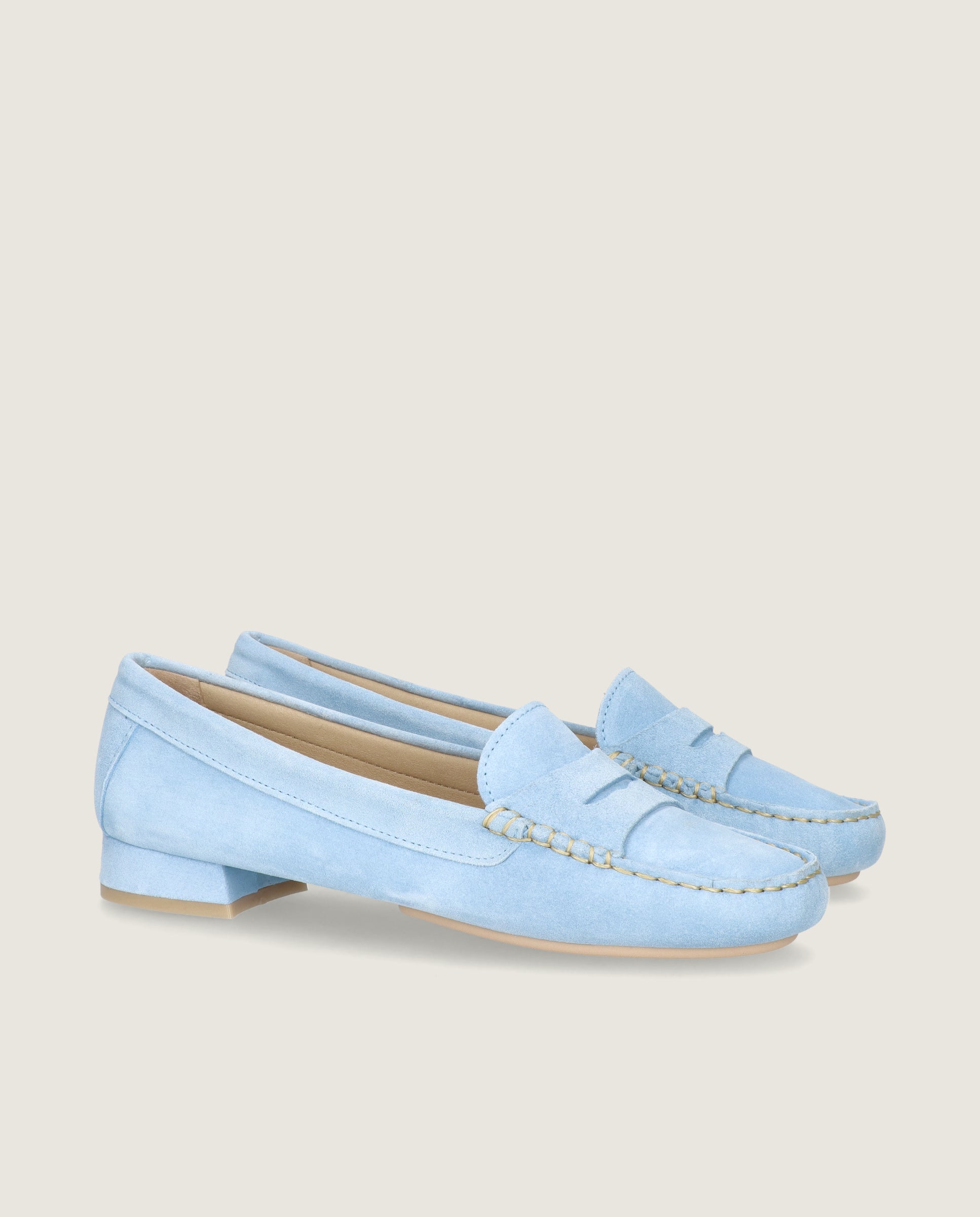 Image of Mocasines Henrietta Azules Ante by Mascaro