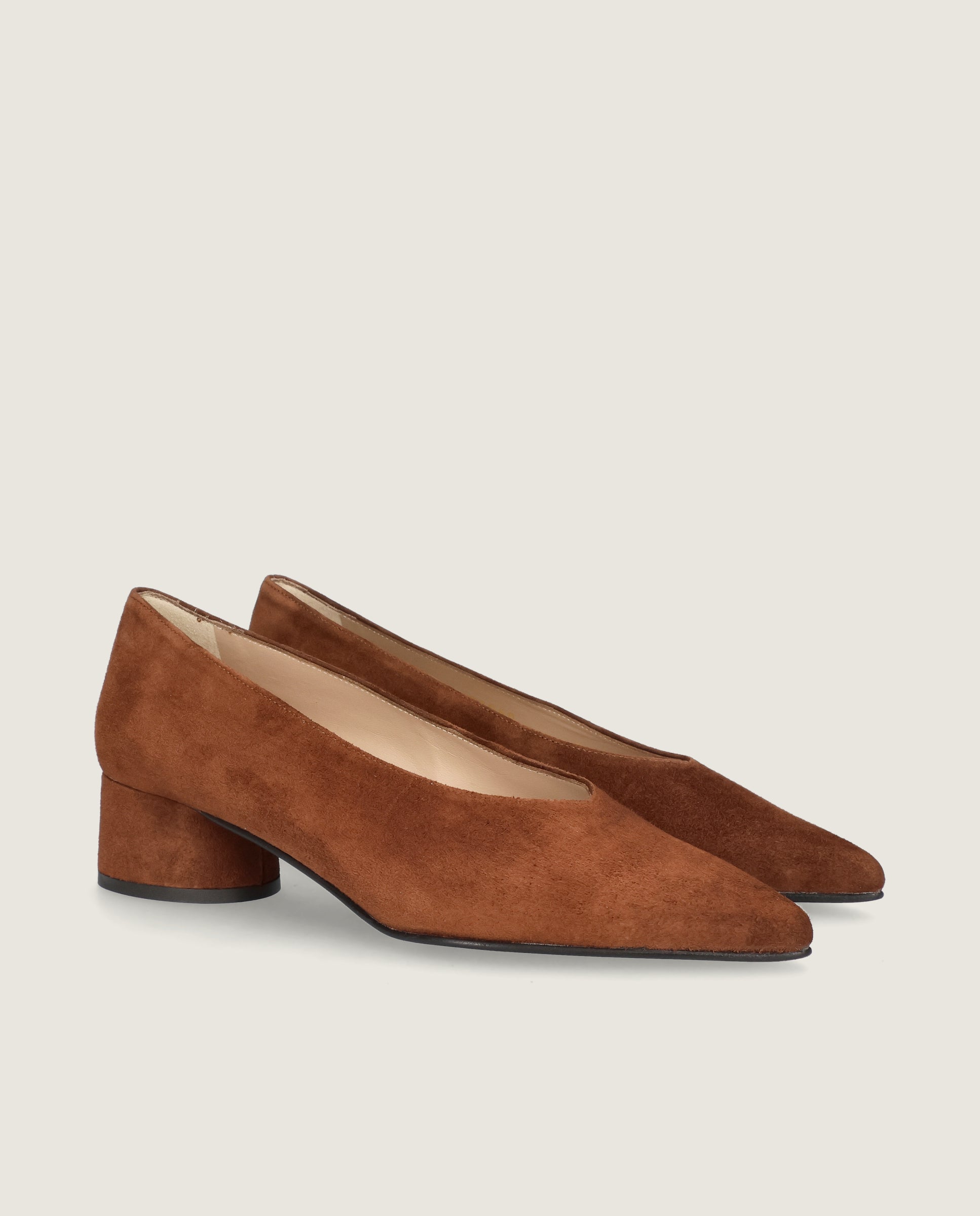 Image of Holly Brown Suede Pumps by Mascaro