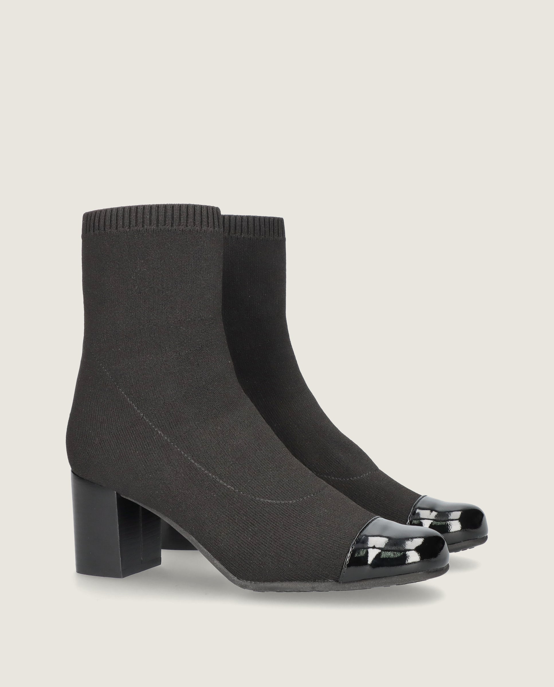 Botines Bologna Negros Tejidos