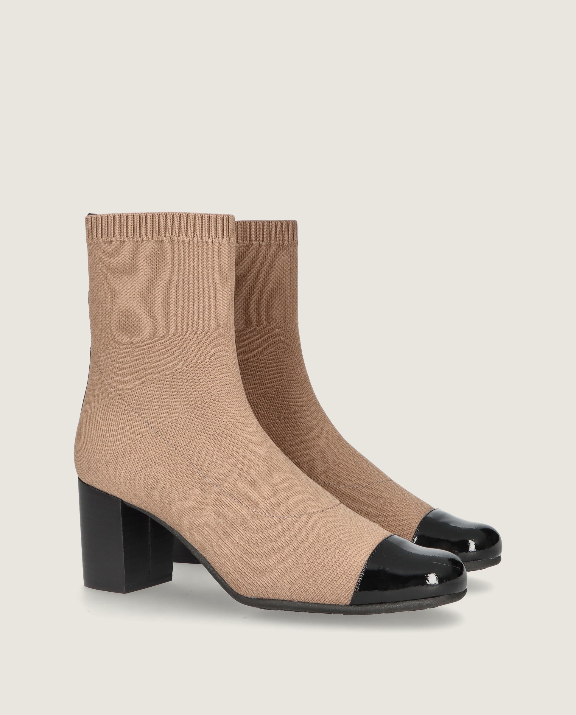 Botines Bologna Beiges Tejidos