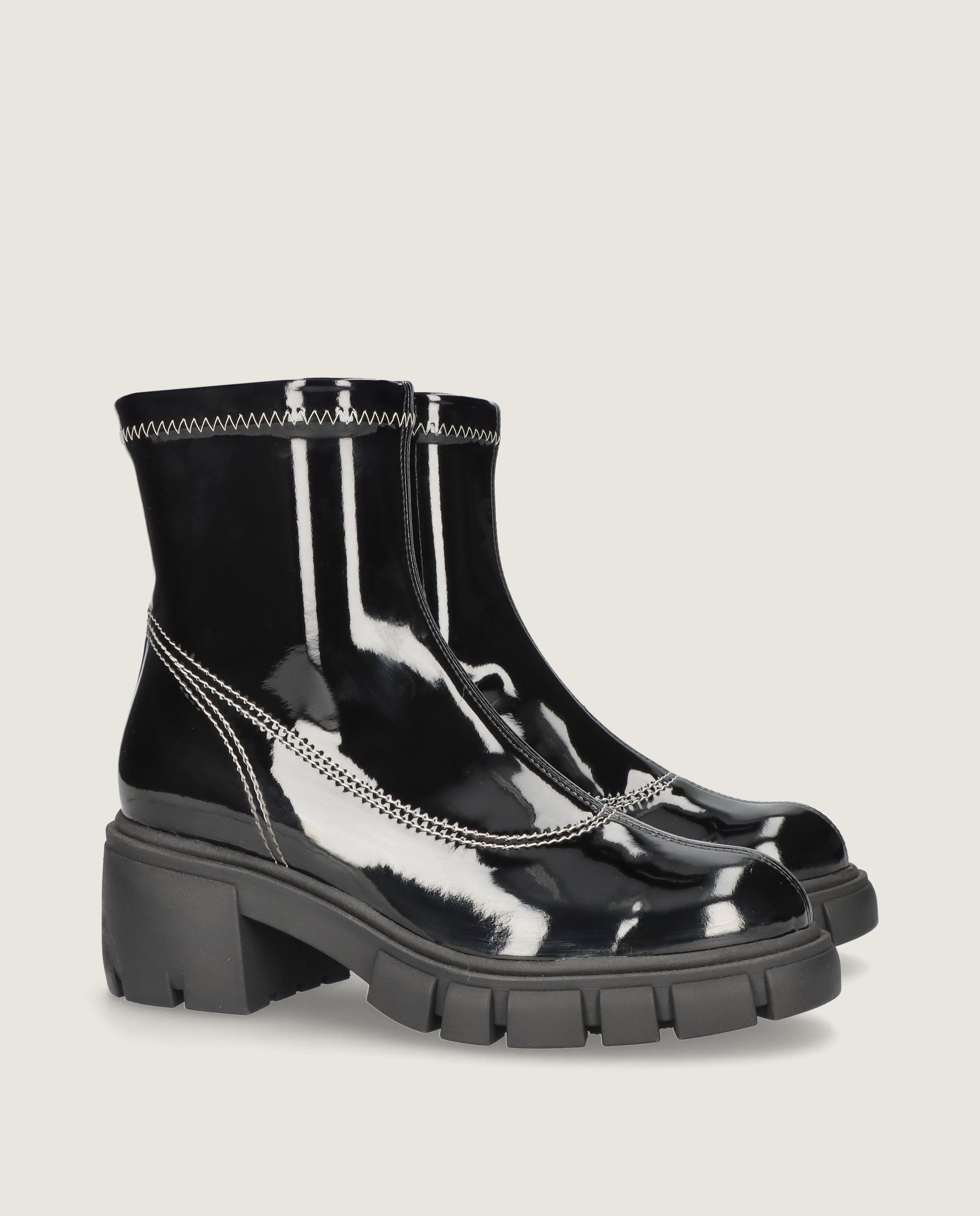 Botines June Negros Tejidos