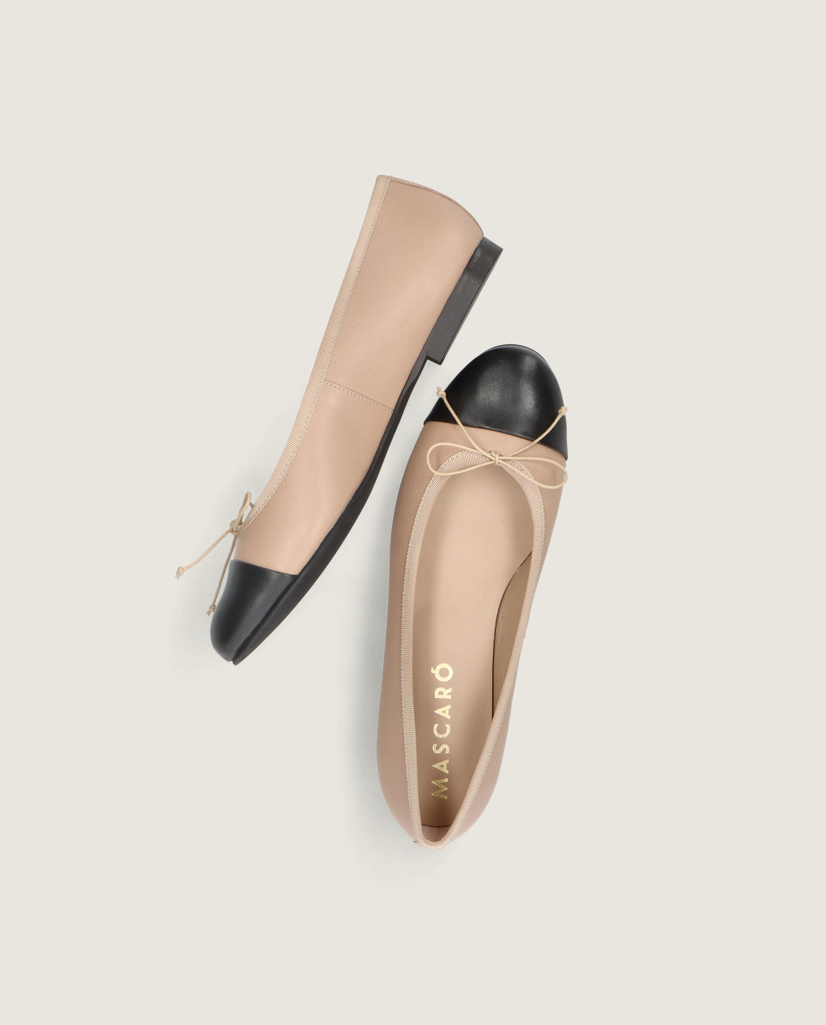 Audrey ballerina in nude Leder