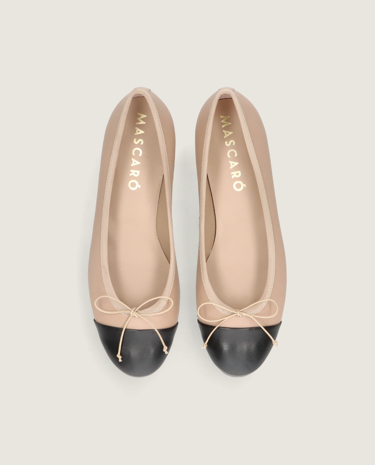 Audrey ballerina in nude Leder