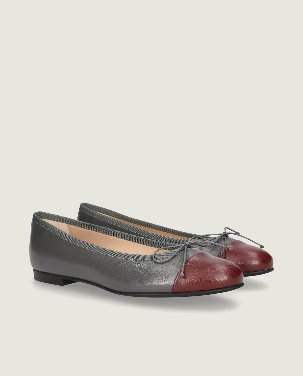 Audrey ballerina in grey leather