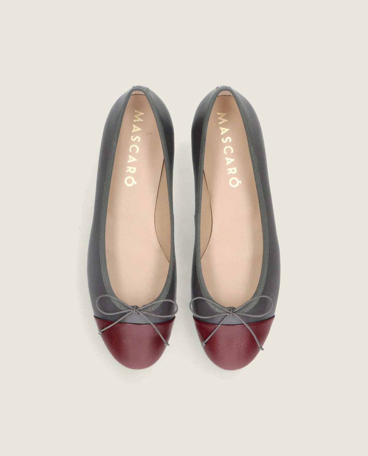 Audrey ballerina in grey leather