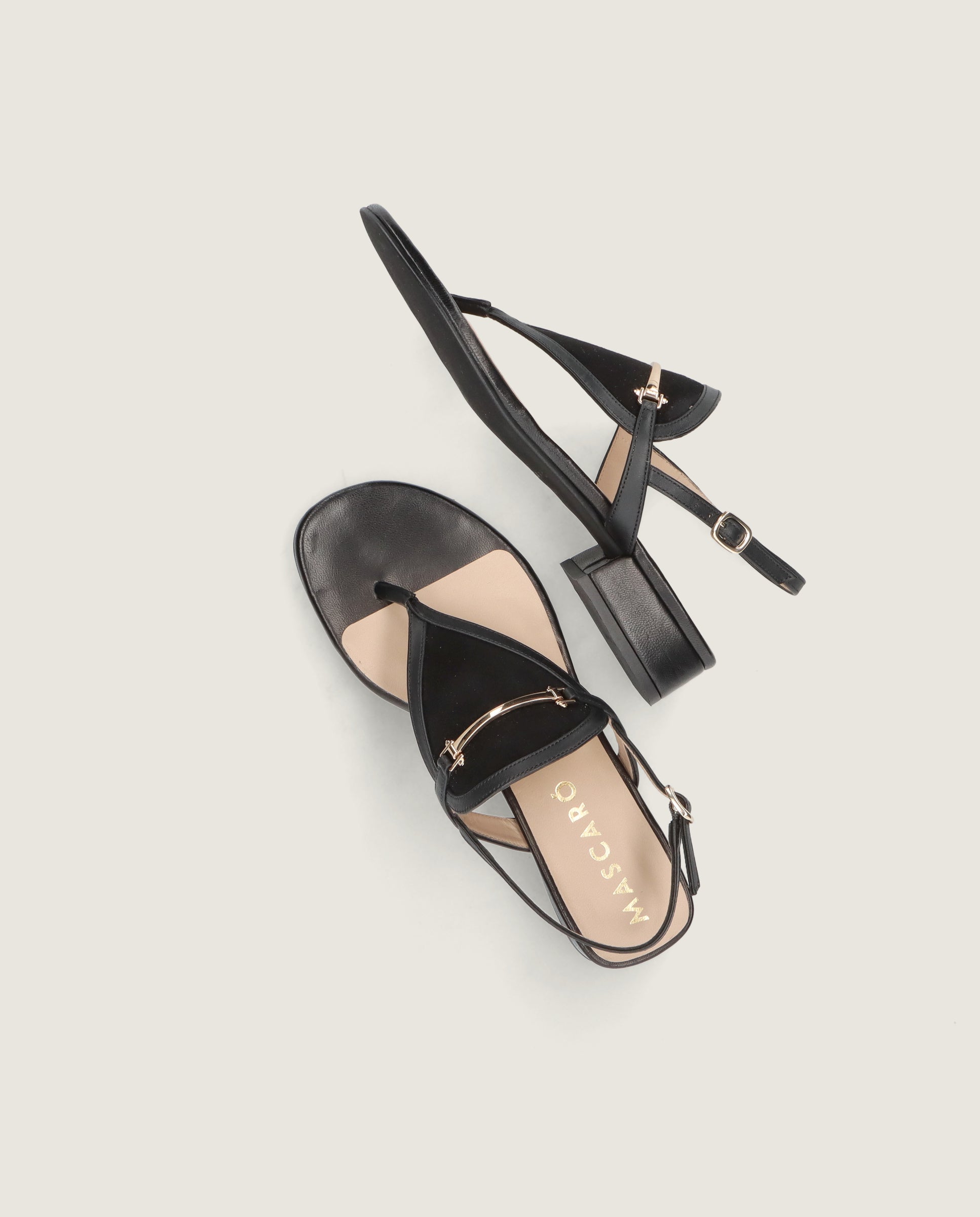 Sandalias Amelie Negros Piel