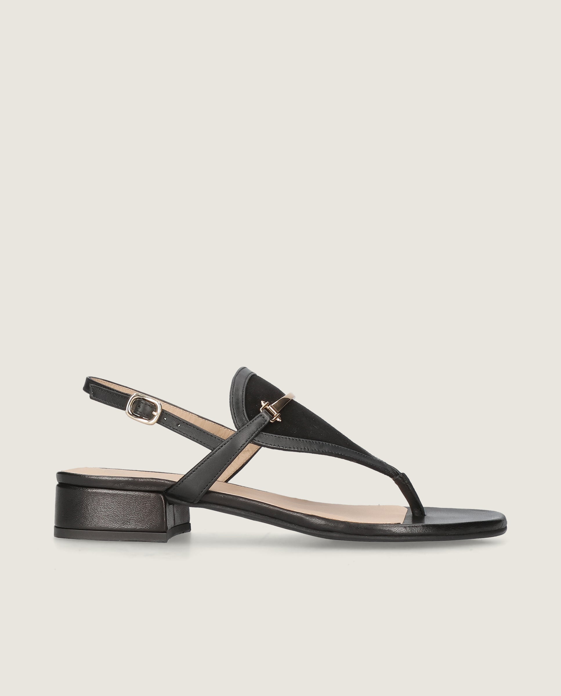 Sandalias Amelie Negros Piel