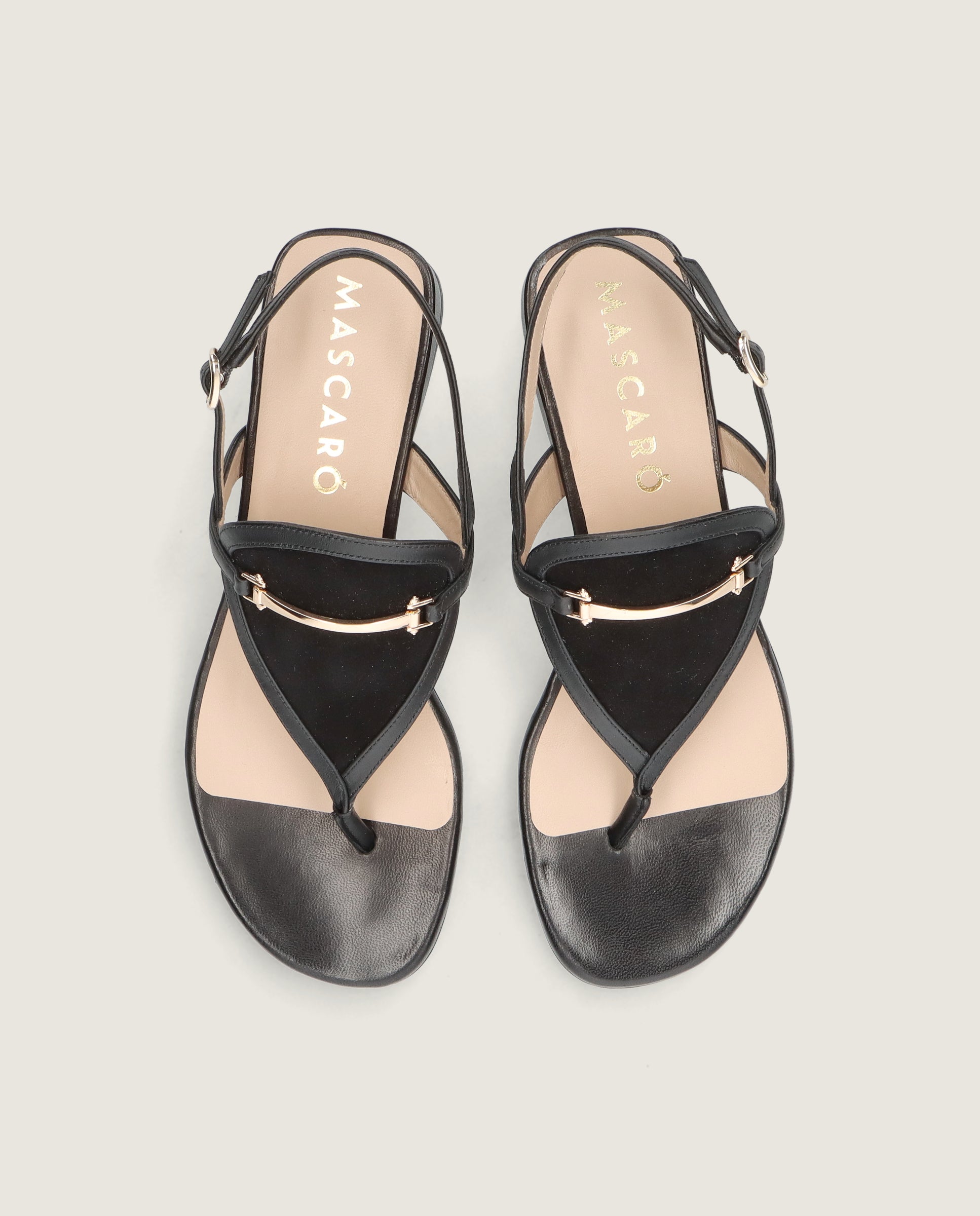 Sandalias Amelie Negros Piel