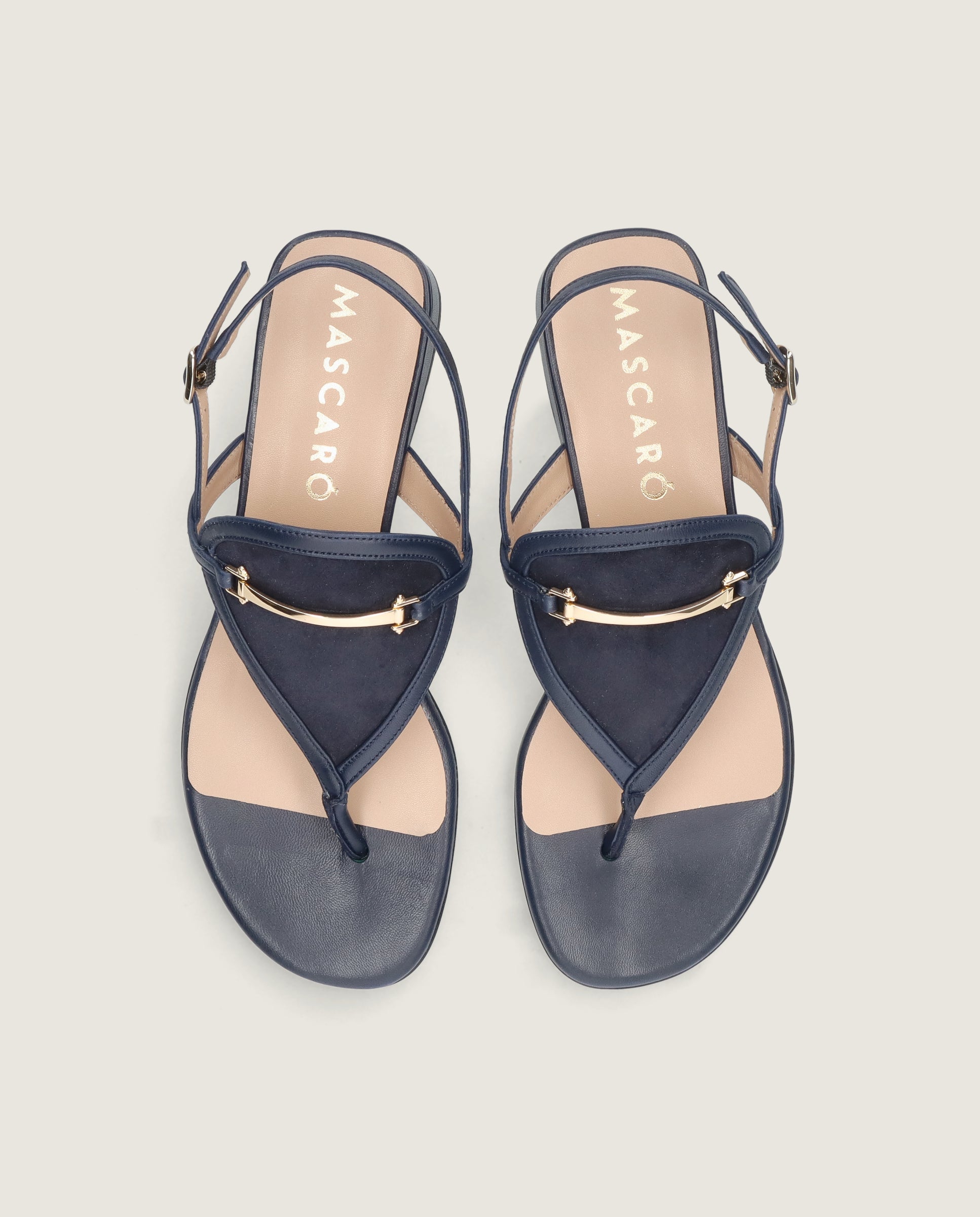 Sandalias Amelie Azules Piel
