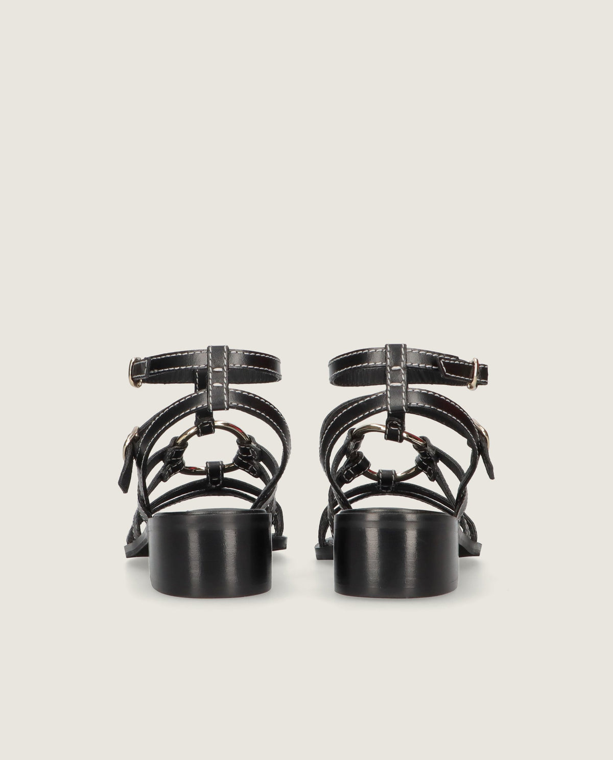 Lulu Sandalen Schwarz Leder
