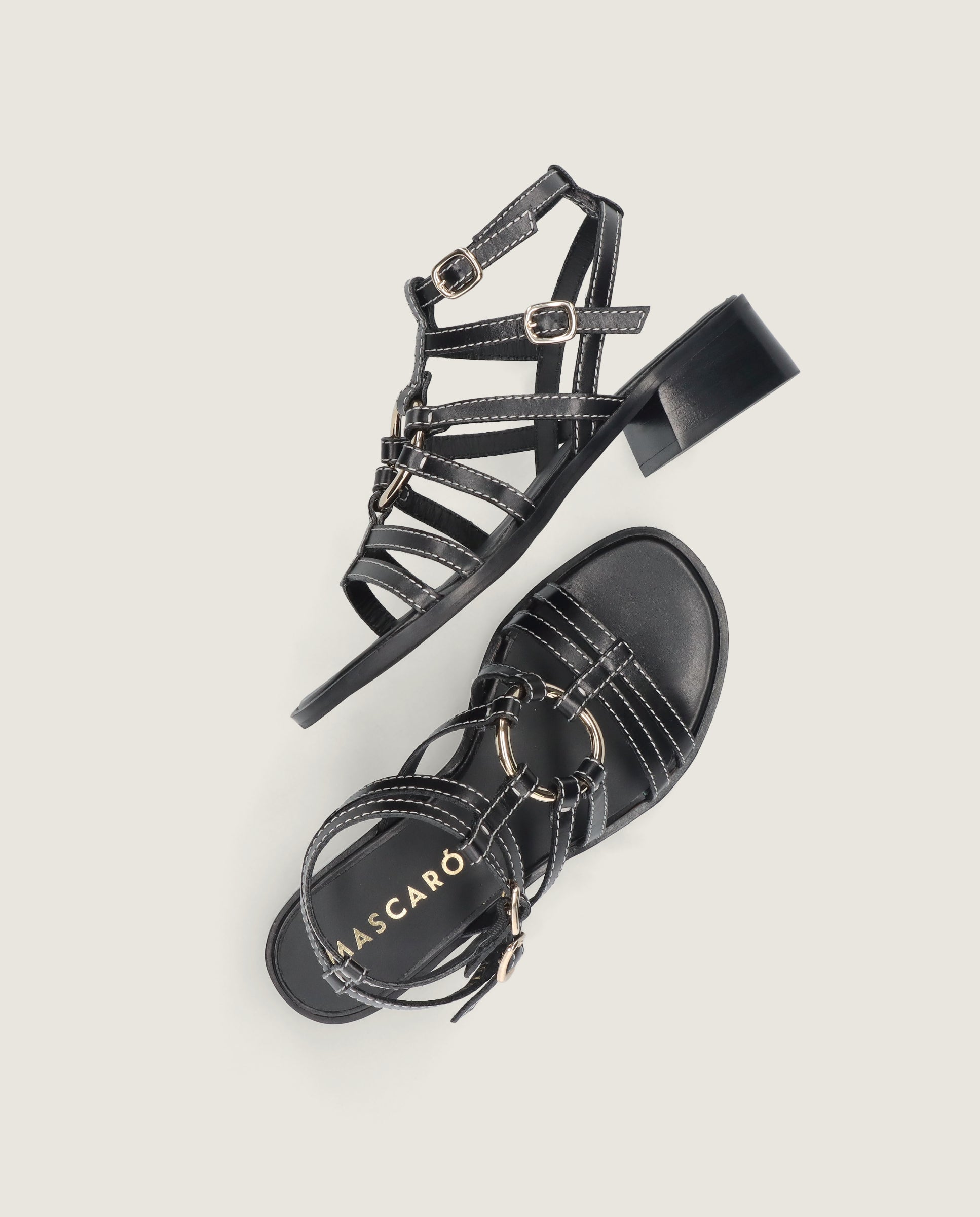 Sandalias Lulu Negros Piel