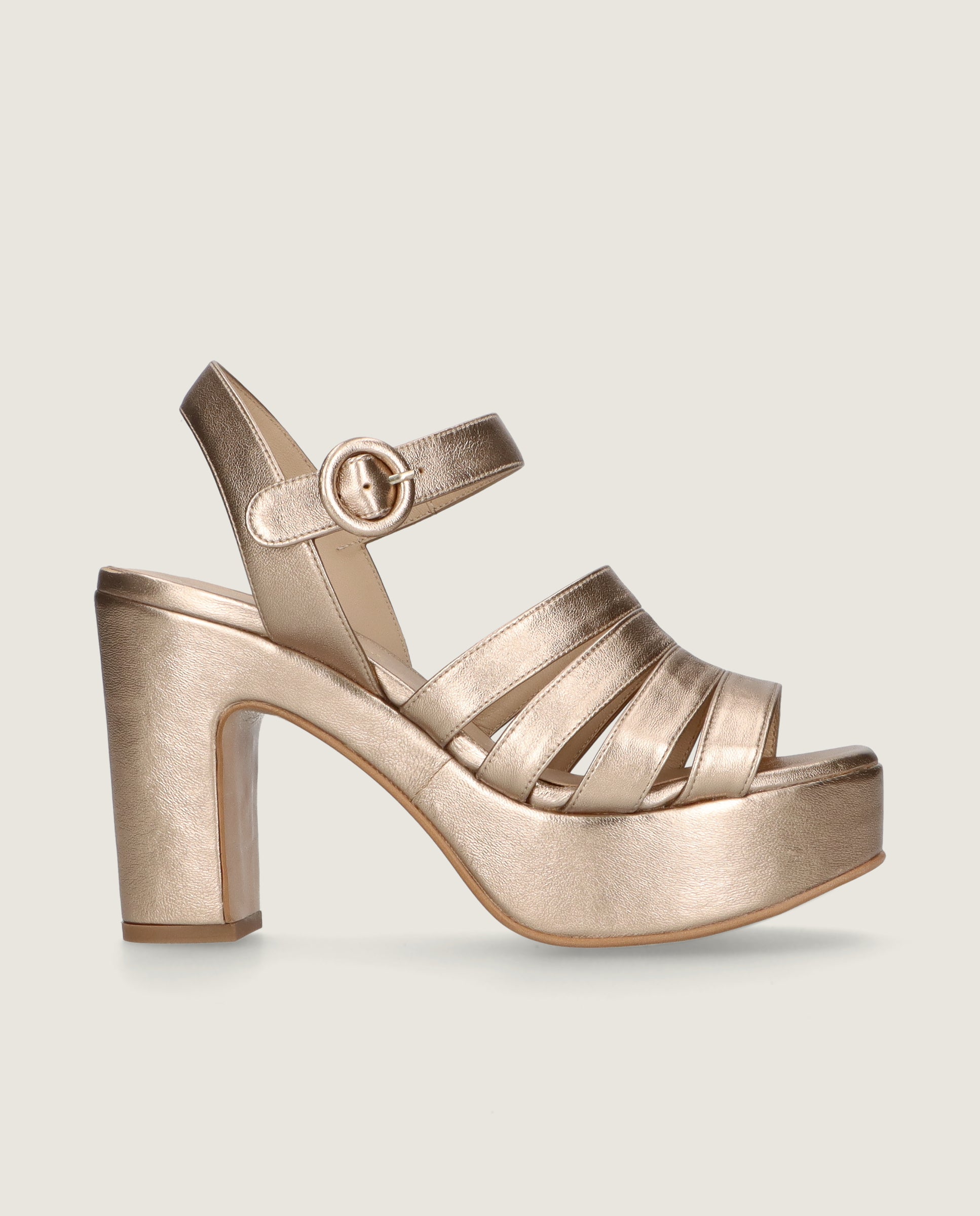 Sandalias Ruth Dorados Pieles metalizadas