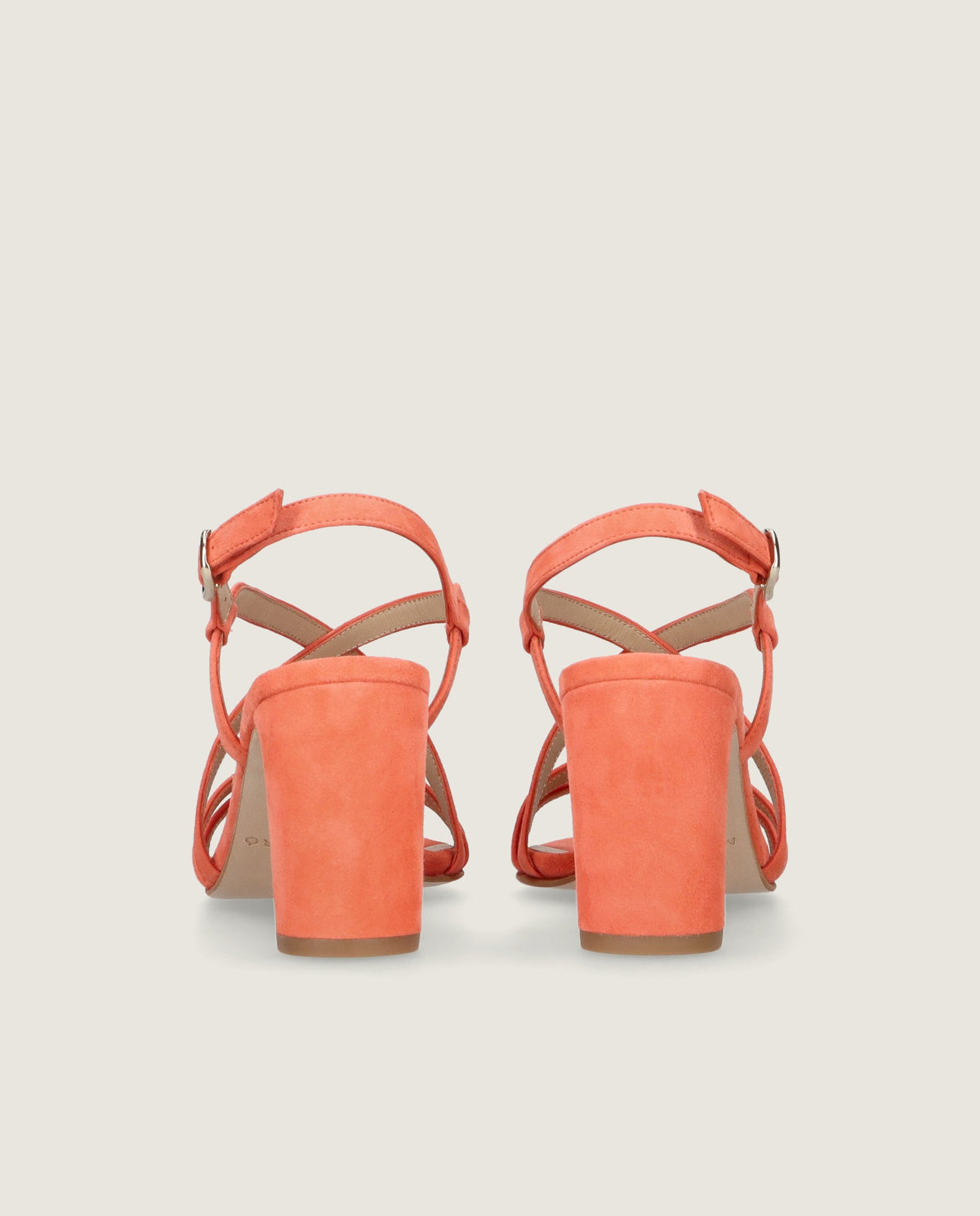 Maria Orange Suede Sandals