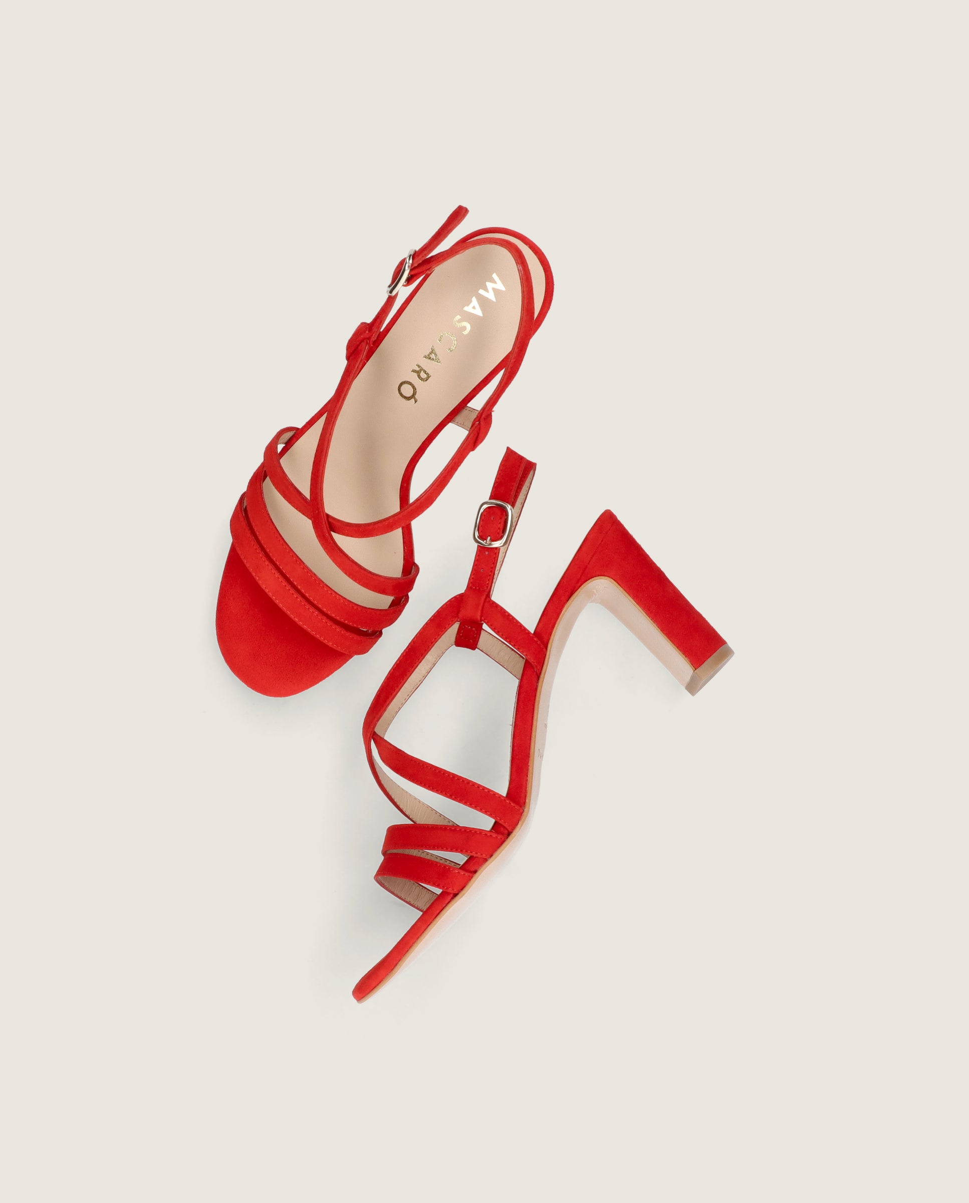 Sandalias Maria Rojos Ante