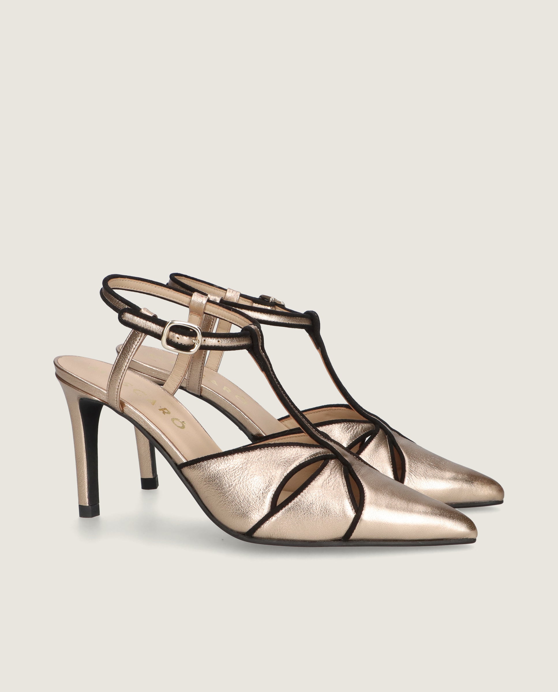 Image of T-Bar Renata Dorados Pieles metalizadas by Mascaro