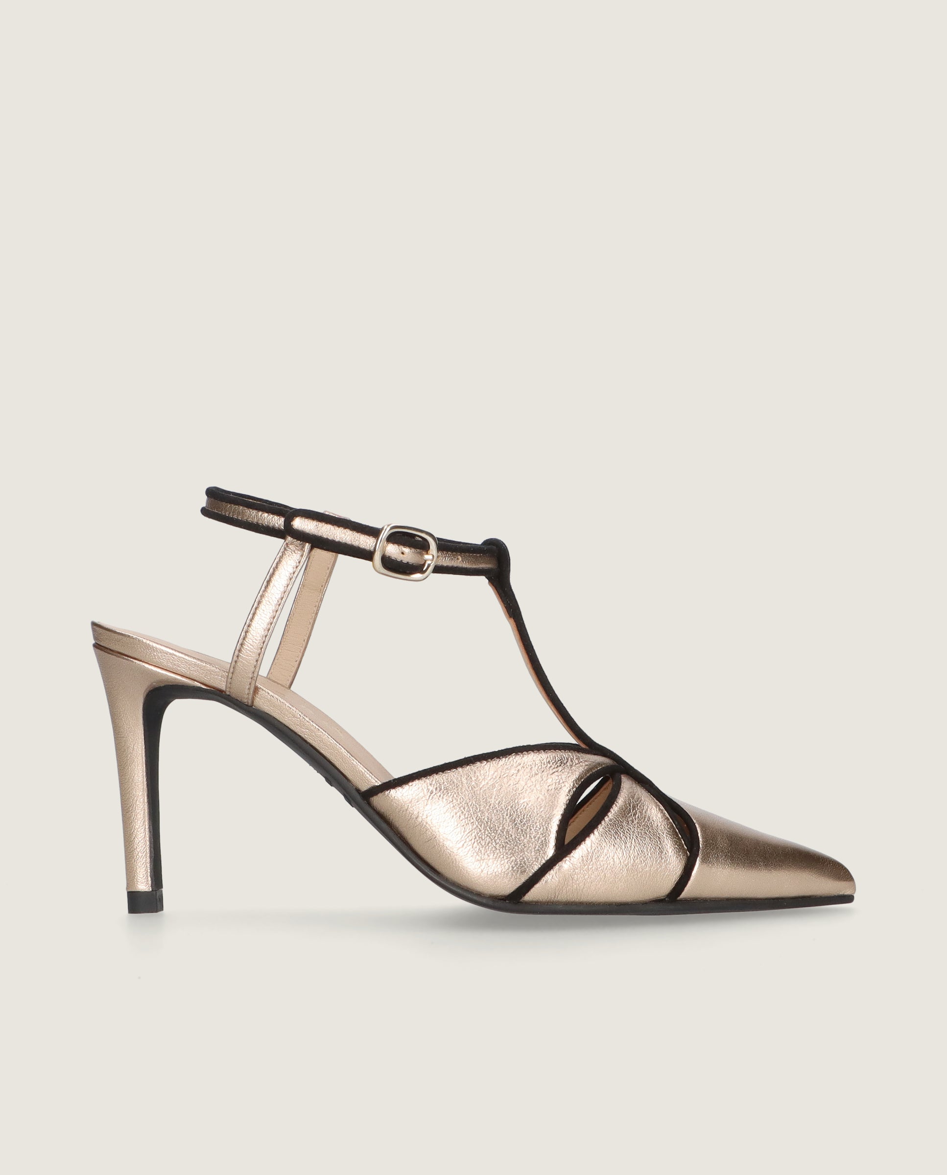 T-Bar Renata Dorados Pieles metalizadas