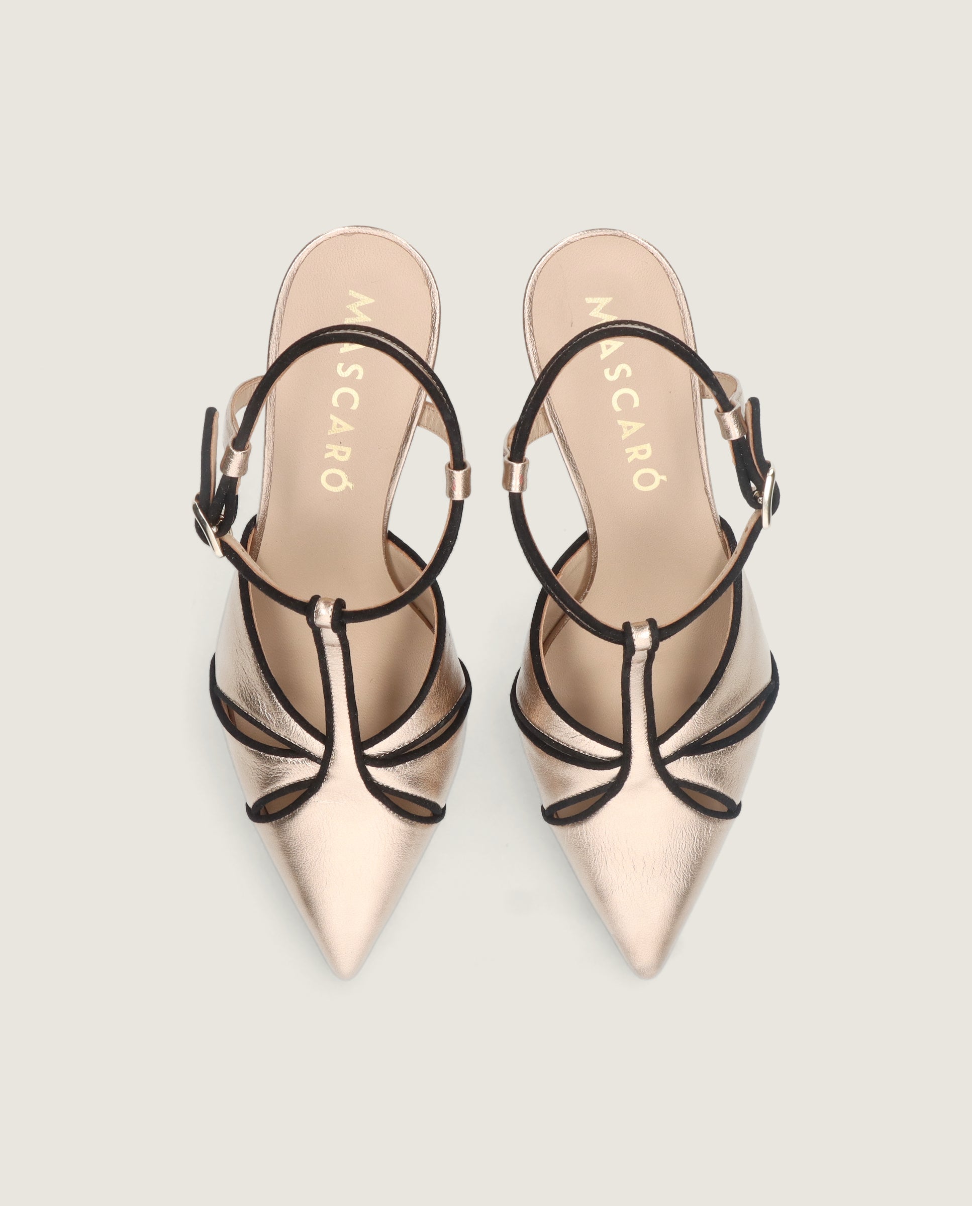 Alternative view of T-Bar Renata Dorados Pieles metalizadas by Mascaro