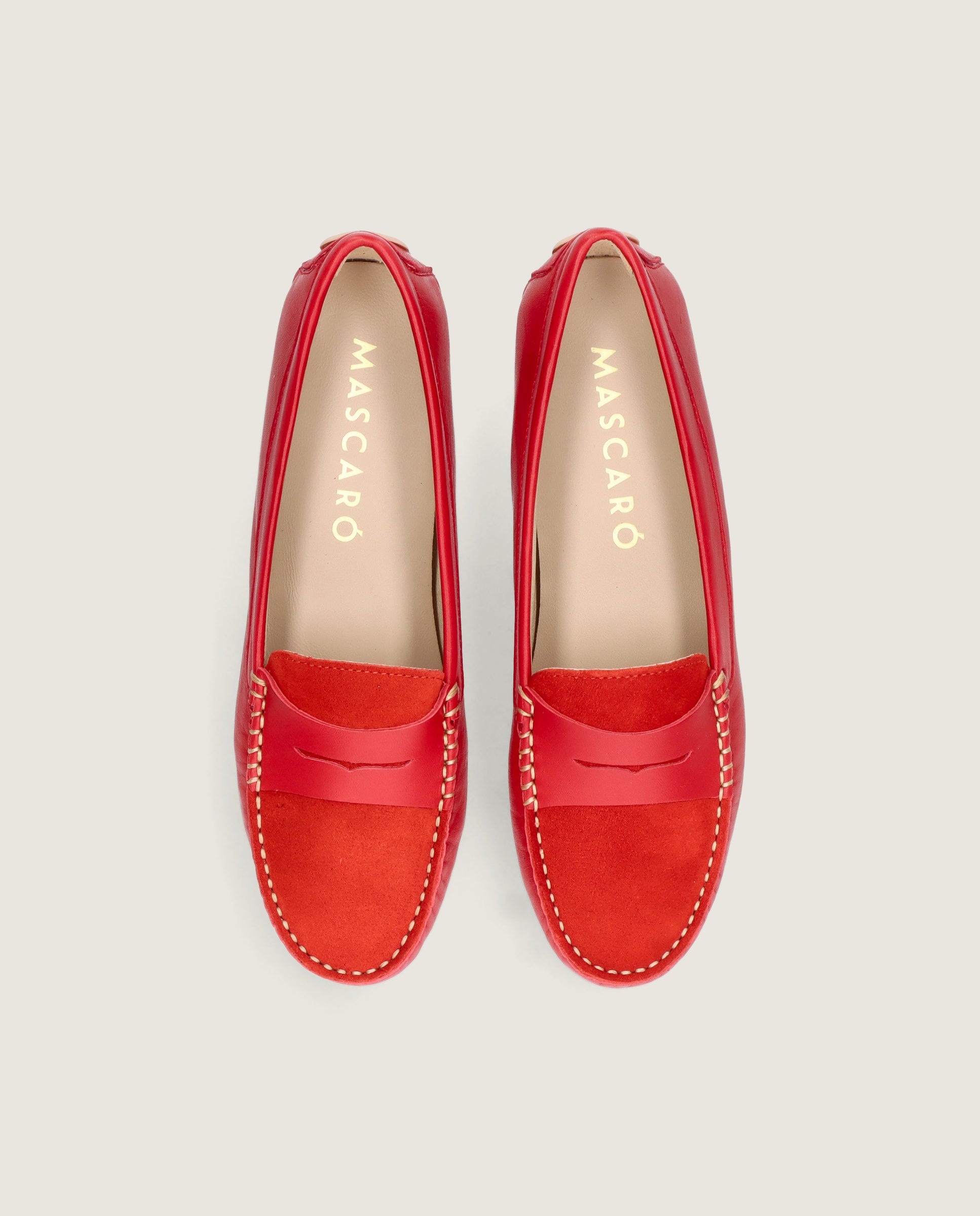 Mocasines Josephine Rojos Piel