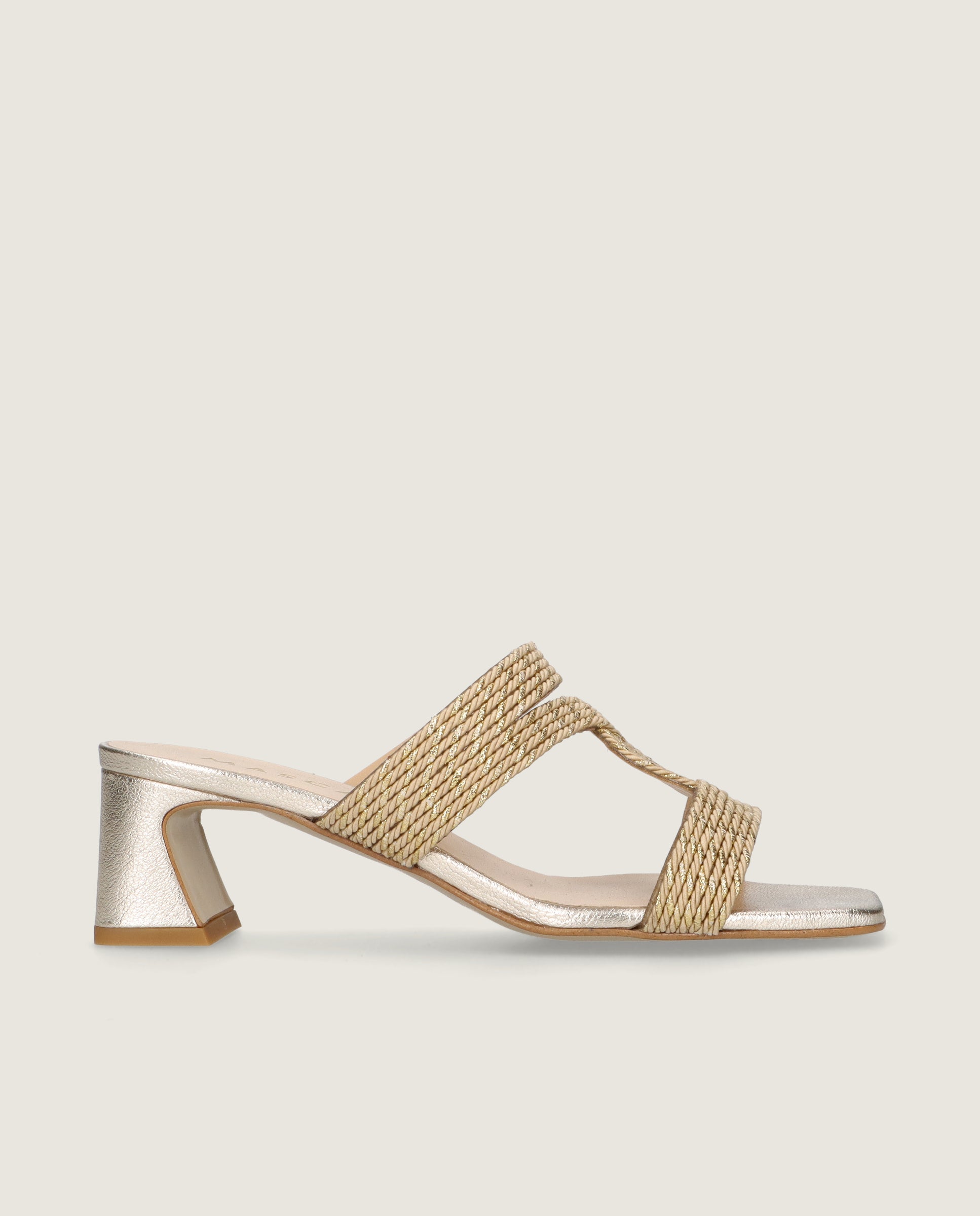 Sandalias Paula Dorados Tejidos